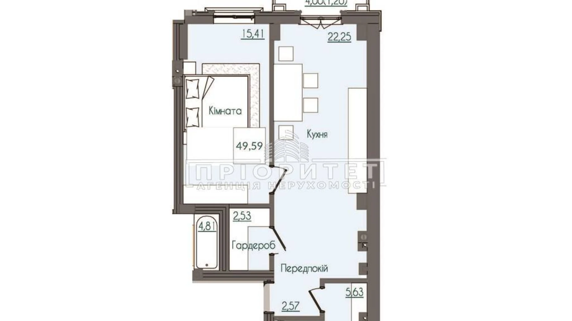 Продається 1-кімнатна квартира 49 кв. м у Одесі, Фонтанська дор. - фото 5