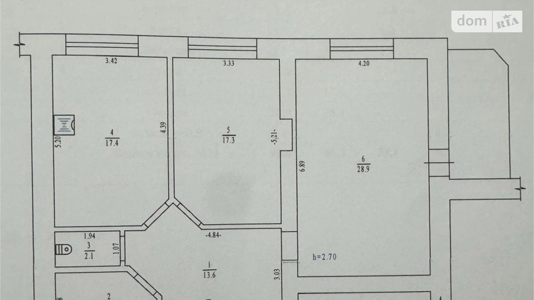 Продается 2-комнатная квартира 93 кв. м в Полтаве, ул. Бедного Александра, 16 - фото 3