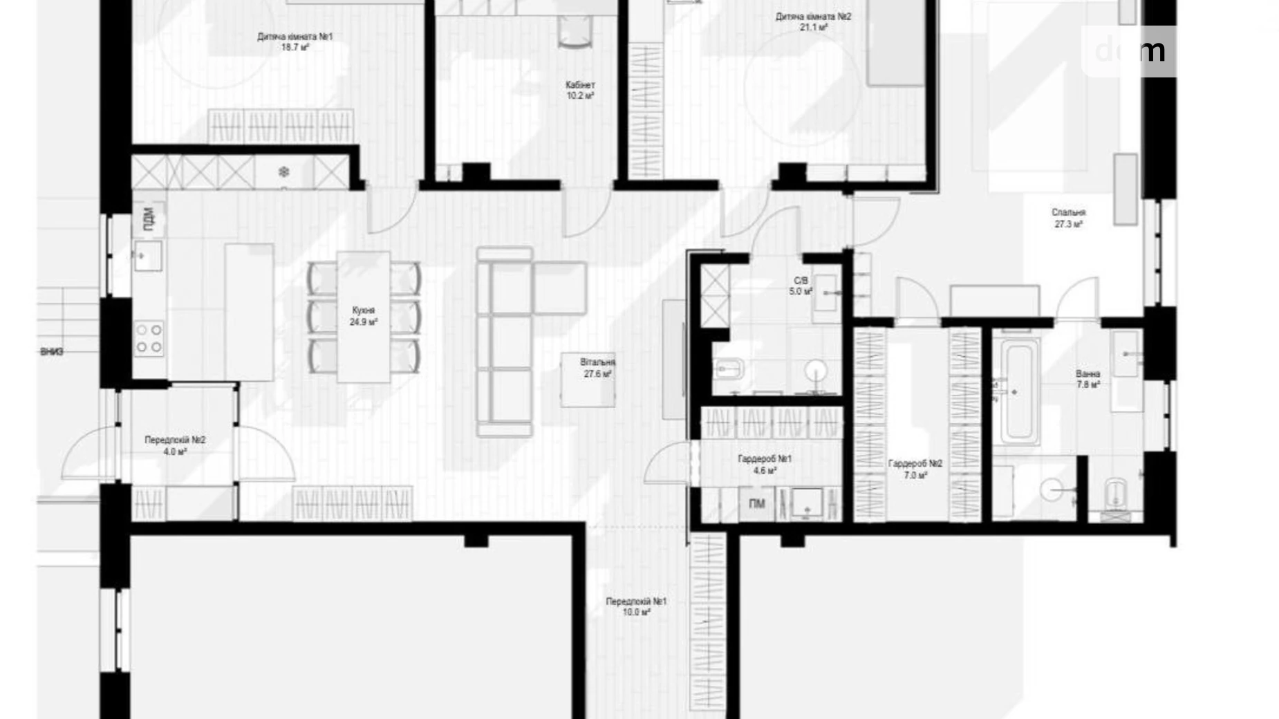 Продается 5-комнатная квартира 177.6 кв. м в Днепре, ул. Ольгерда Бочковского(Пушкина Генерала), 8Б - фото 3