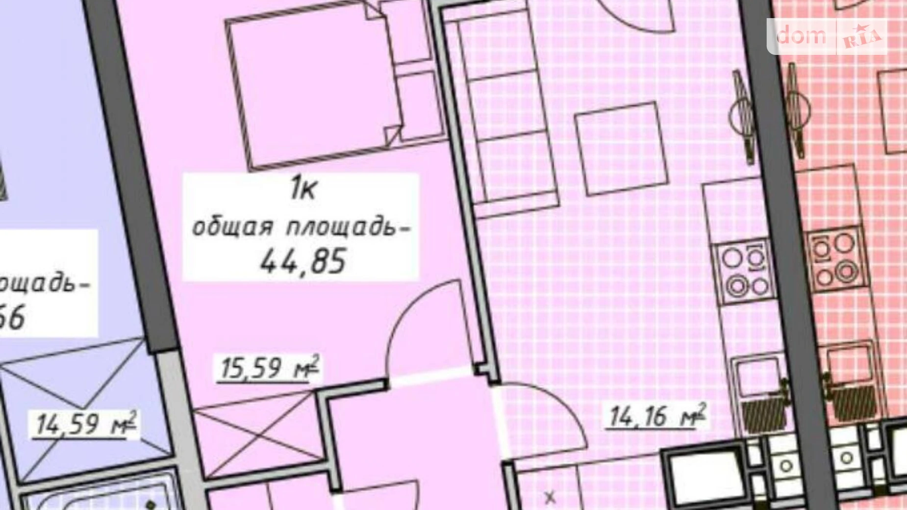 Продається 1-кімнатна квартира 45 кв. м у Одесі, пров. Курортний, 2 - фото 3