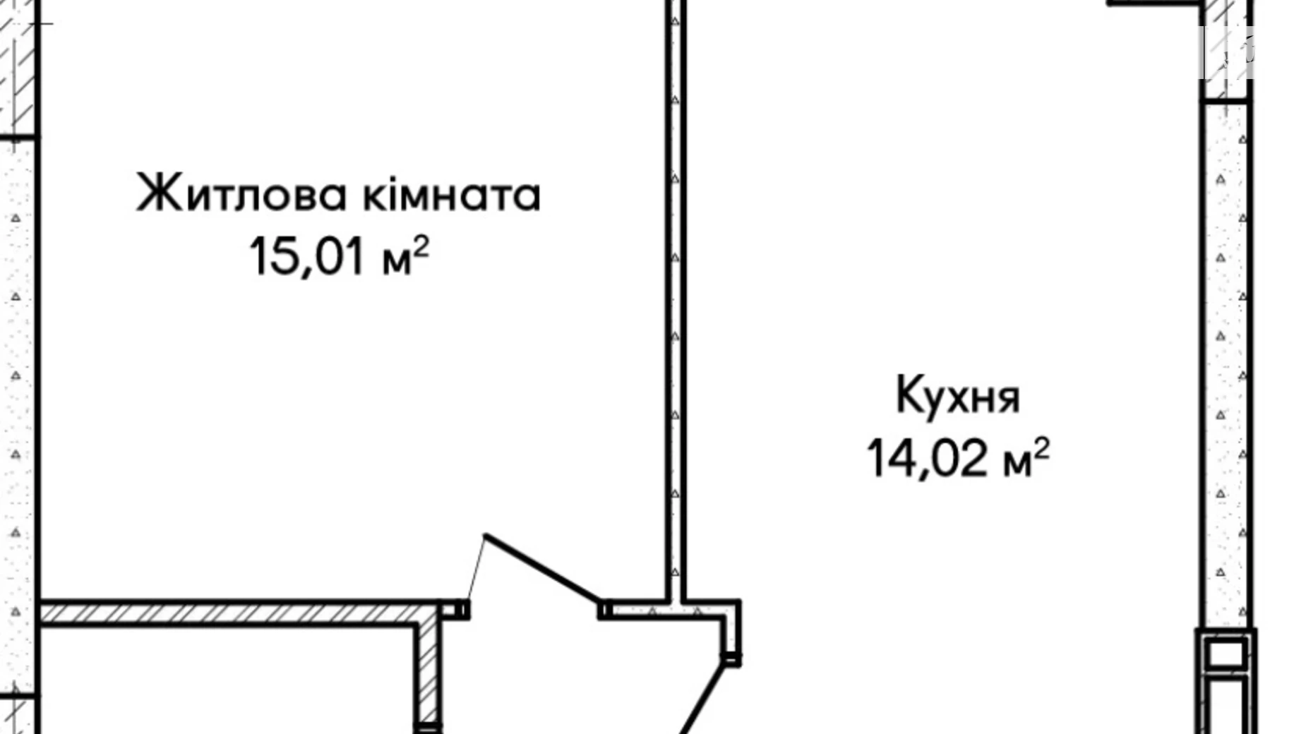 Продается 1-комнатная квартира 37.4 кв. м в Ирпене, ул. Ольги Кобылянской(Достоевского), 1В/36 - фото 2