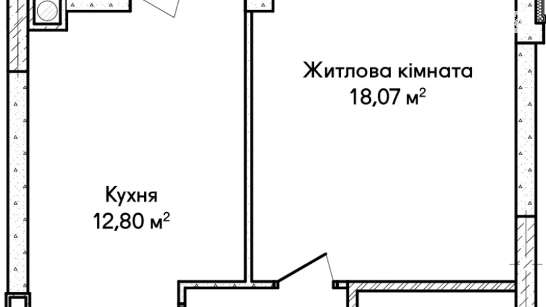 Продается 1-комнатная квартира 40.42 кв. м в Ирпене, ул. Ольги Кобылянской(Достоевского), 1В/36 - фото 3