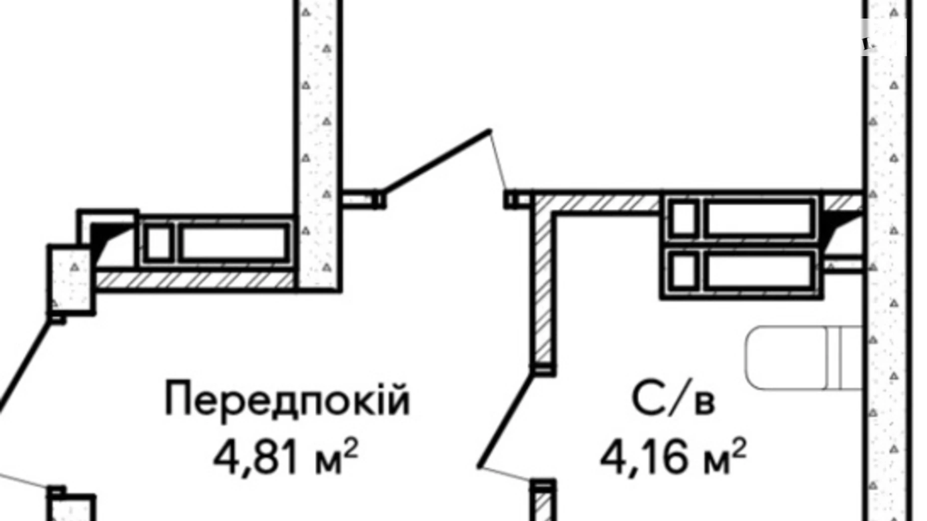Продается 1-комнатная квартира 41.24 кв. м в Ирпене, ул. Ольги Кобылянской(Достоевского), 1В/36 - фото 2