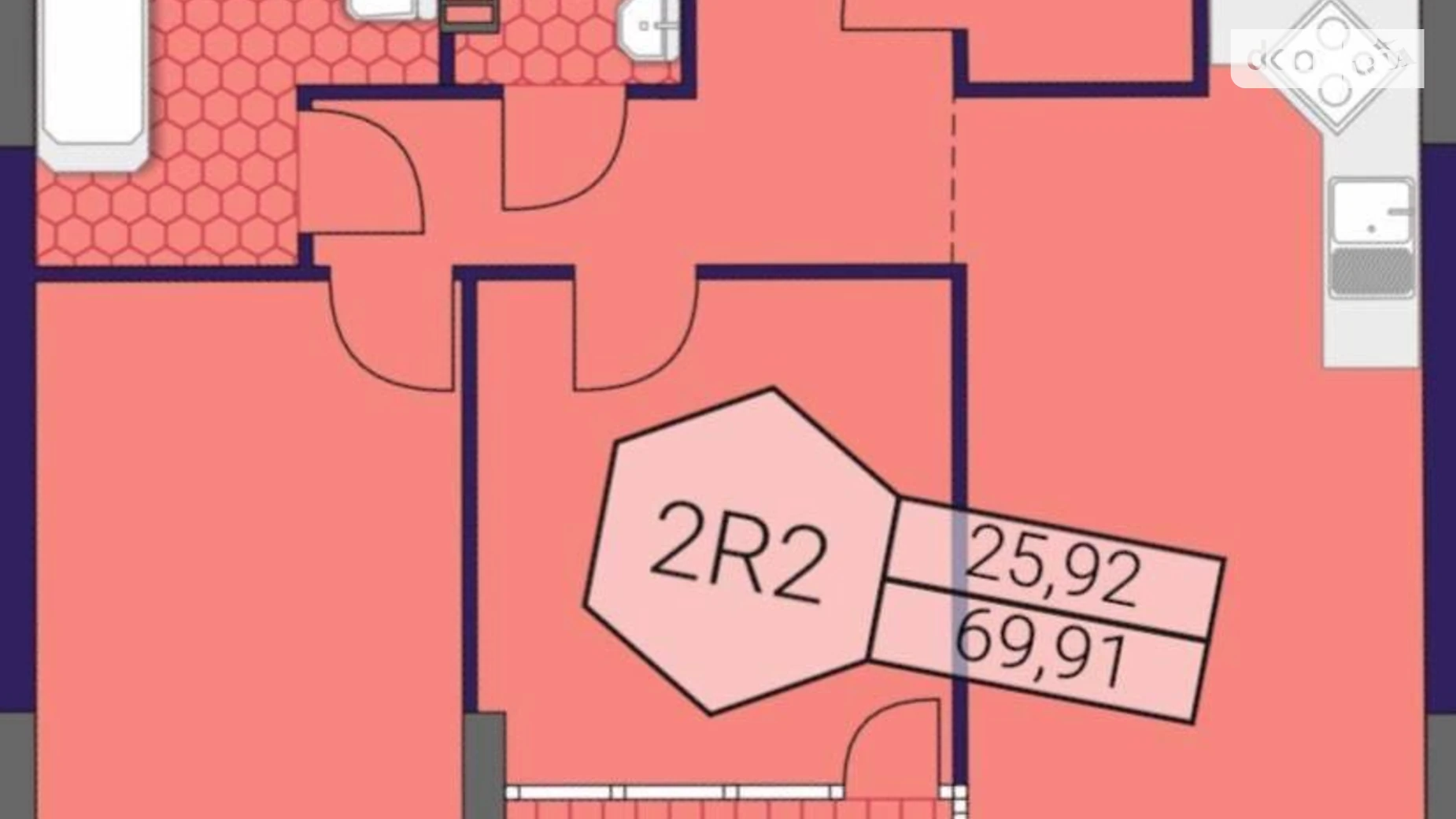 Продается 2-комнатная квартира 70 кв. м в Киеве, ул. Причальная, 8 - фото 3