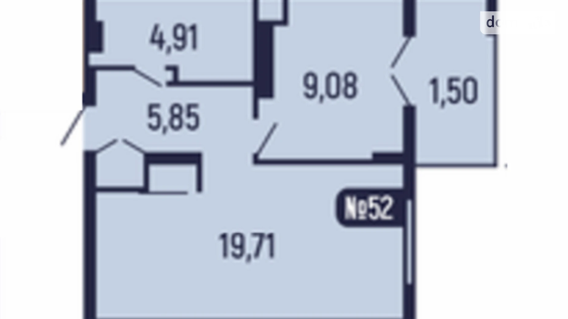 Продается 1-комнатная квартира 41.05 кв. м в Мукачеве, ул. Ужгородская, 165А - фото 2
