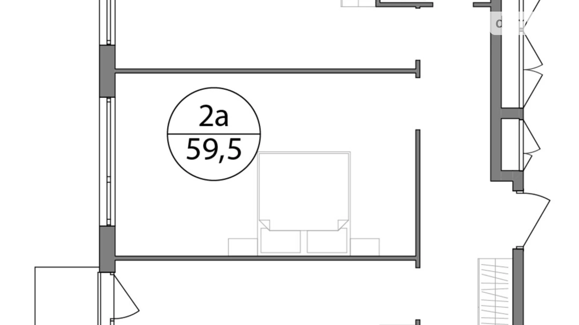 Продается 2-комнатная квартира 59.5 кв. м в Брюховичах, ул. Широкая, 22 - фото 2