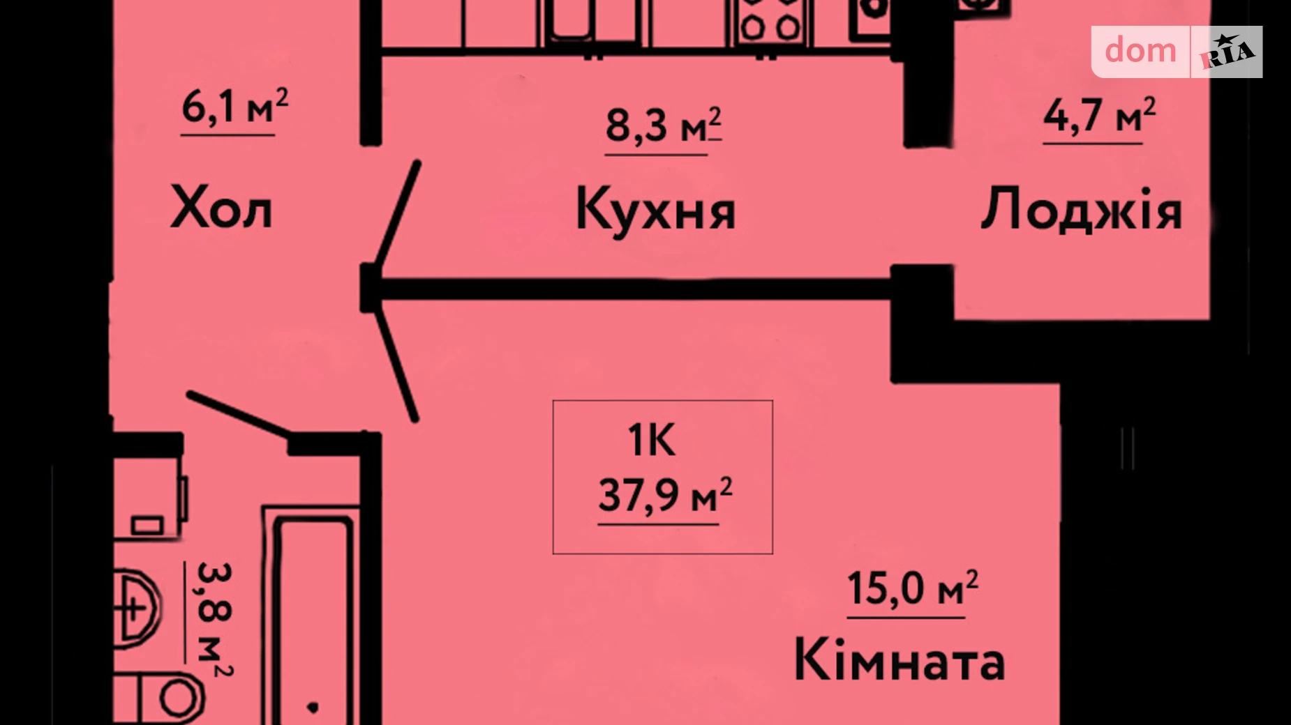Продается 1-комнатная квартира 38 кв. м в Софиевской Борщаговке, ул. Межевая, 7 - фото 2