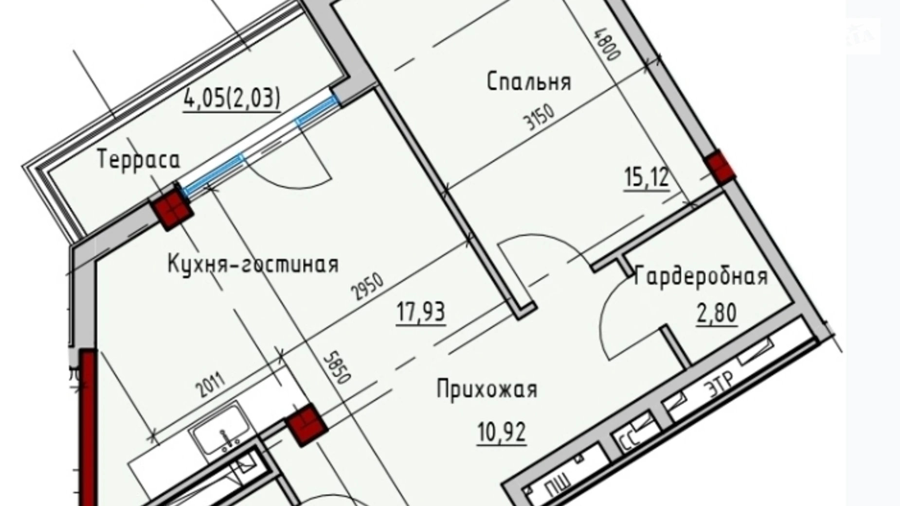 Продается 1-комнатная квартира 53.3 кв. м в Одессе, ул. Софиевская, 1А - фото 4