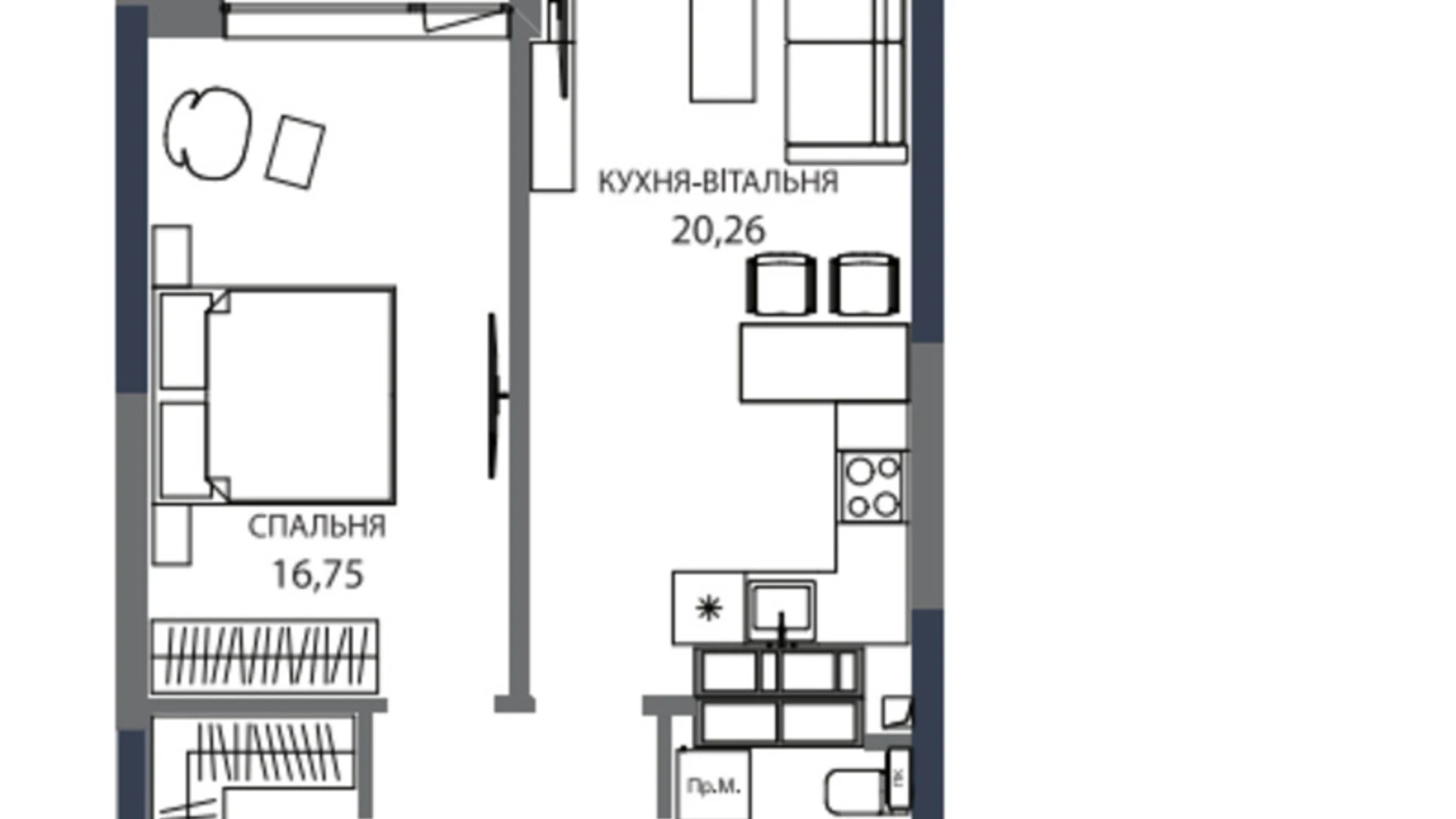 Продается 1-комнатная квартира 55 кв. м в Киеве, ул. Антоновича(Горького), 136-138 - фото 2