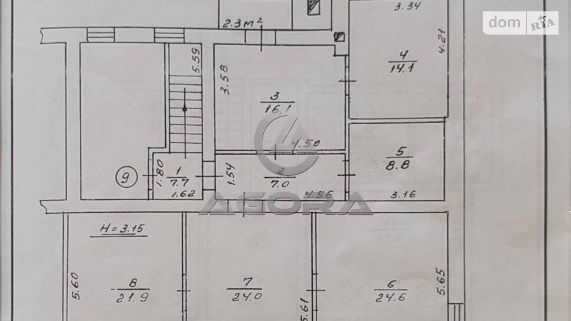 Продається 7-кімнатна квартира 236.1 кв. м у Івано-Франківську - фото 3