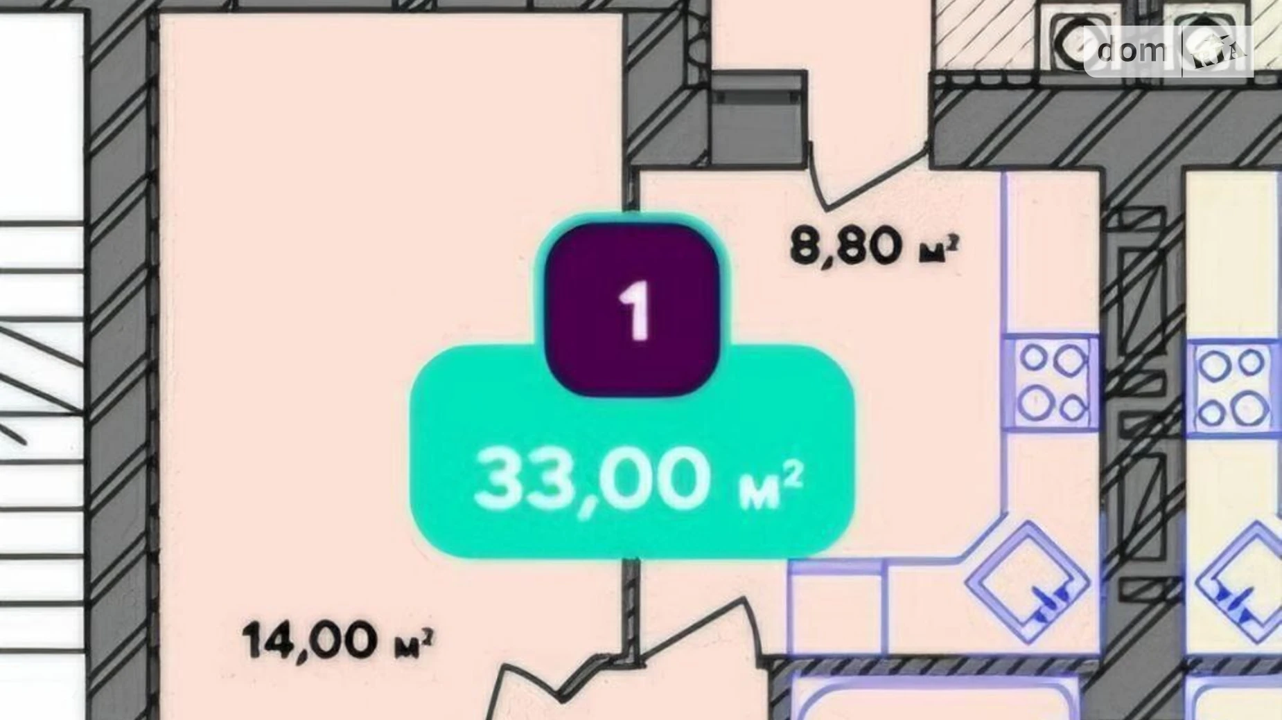 Продается 1-комнатная квартира 36 кв. м в Хмельницком, ул. Нижняя Береговая, 1Б - фото 4