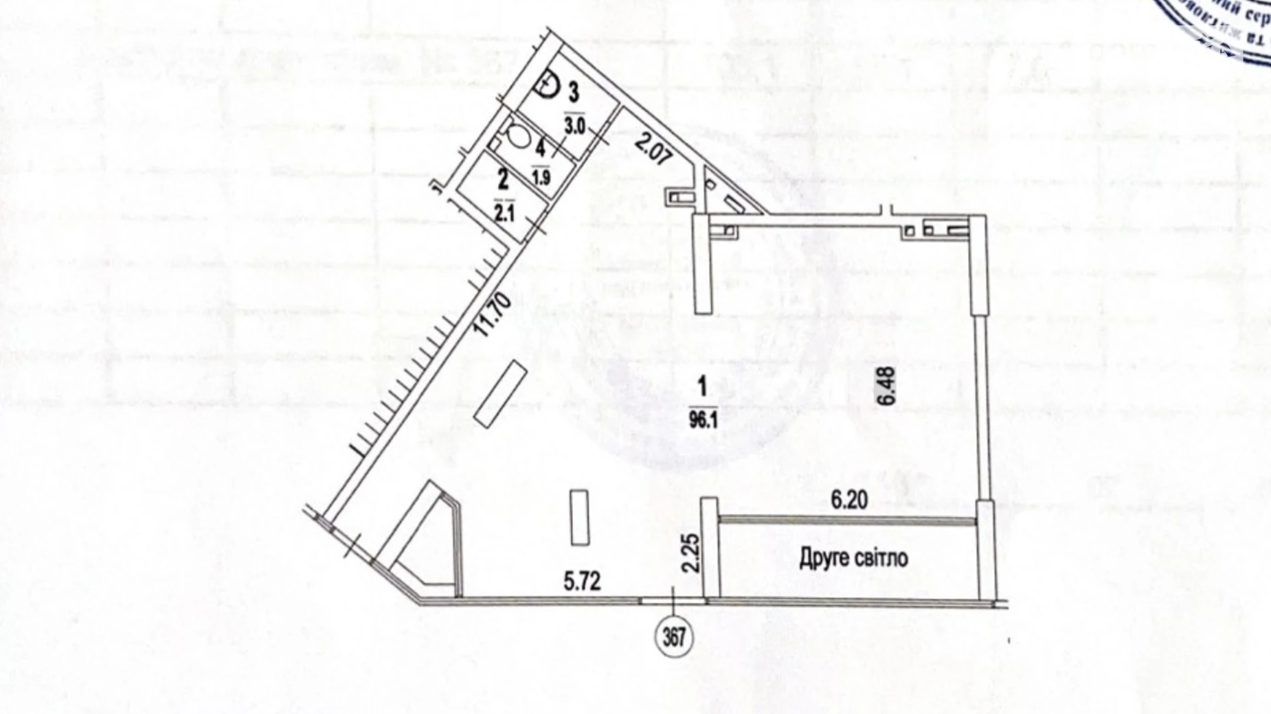 Сдается в аренду помещения свободного назначения 103.1 кв. м в 26-этажном здании, цена: 82400 грн - фото 2