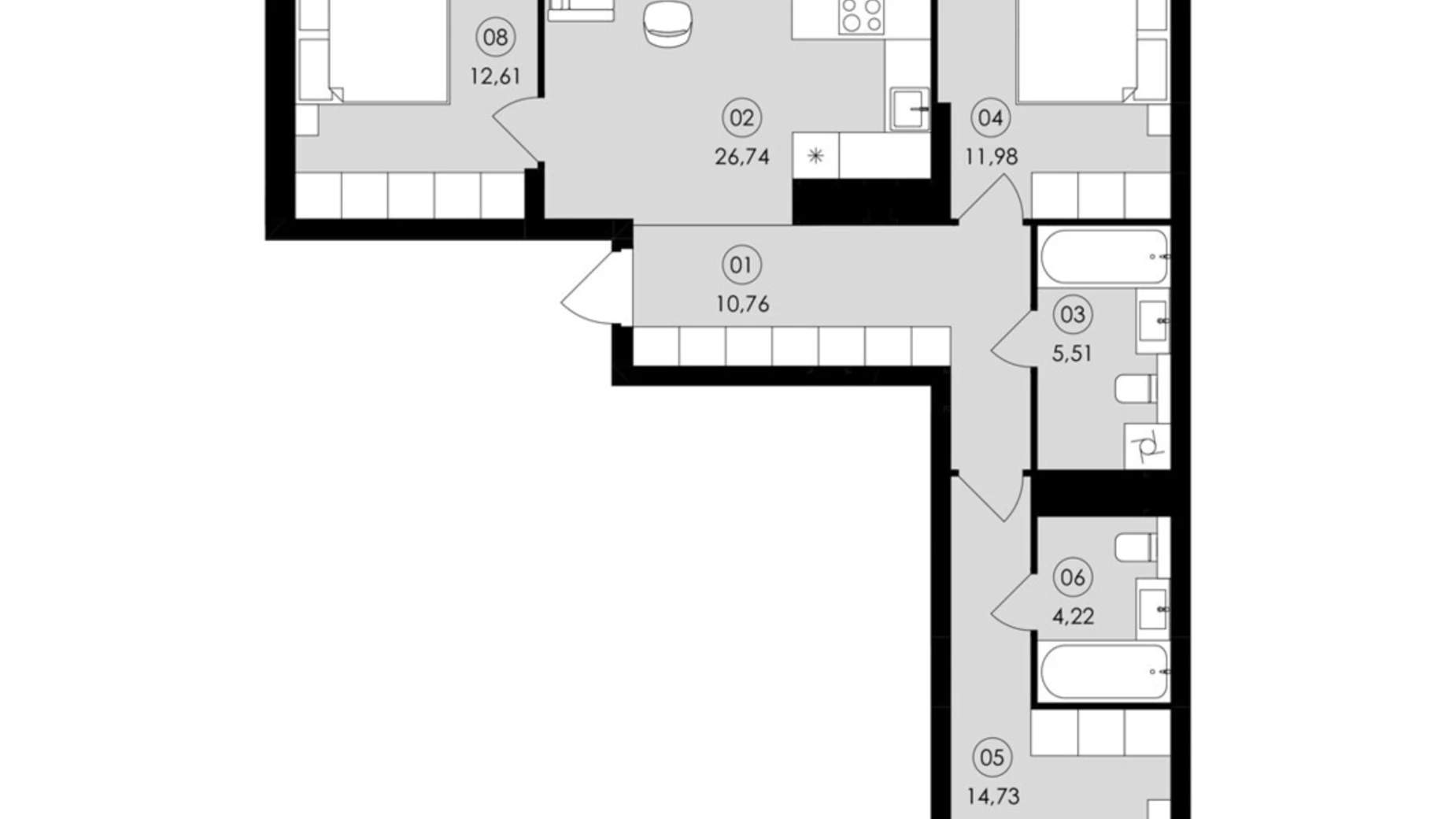 Продается 3-комнатная квартира 88.26 кв. м в Сокольниках, ул. Героев Майдана - фото 4