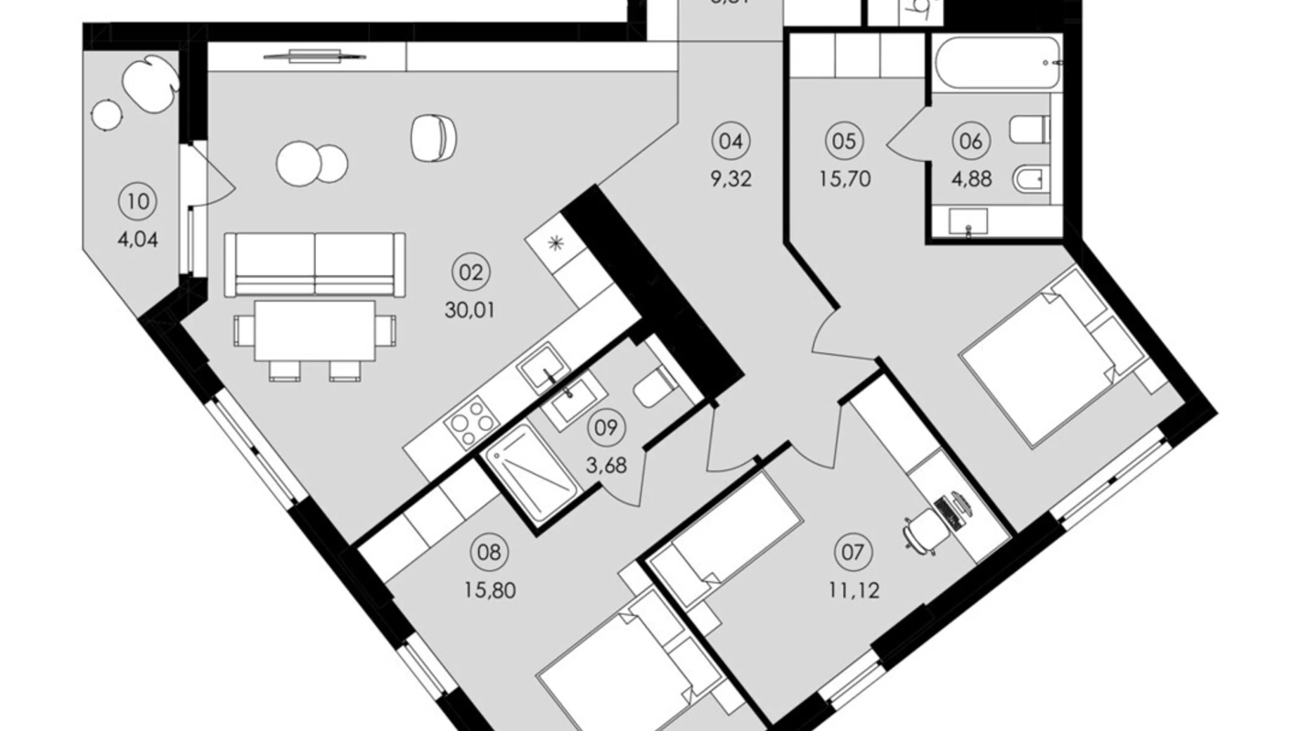 Продается 3-комнатная квартира 103.58 кв. м в Сокольниках, ул. Героев Майдана - фото 4