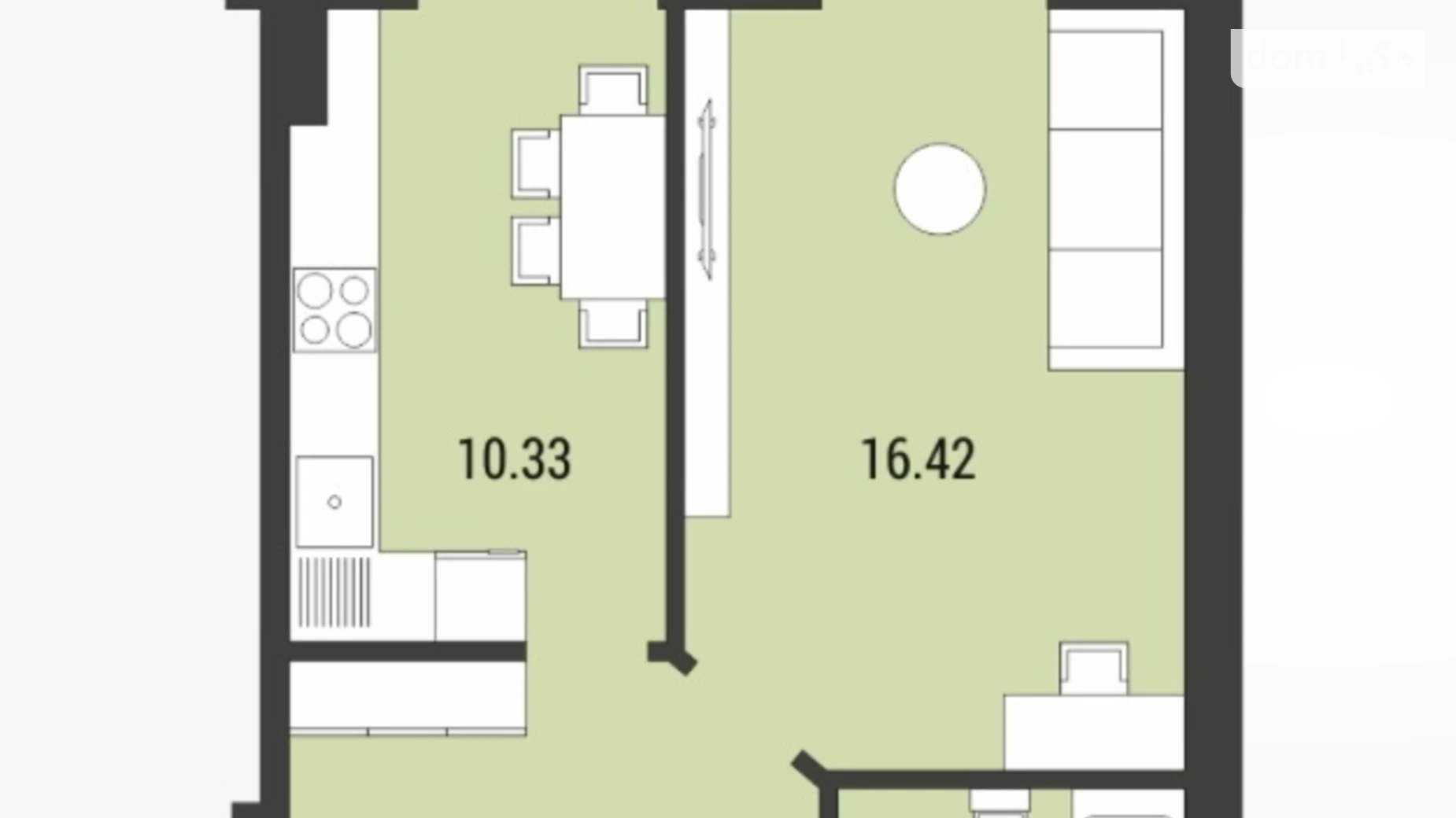 Продается 1-комнатная квартира 43 кв. м в Ровно, ул. Гайдамацкая, 13Б - фото 2