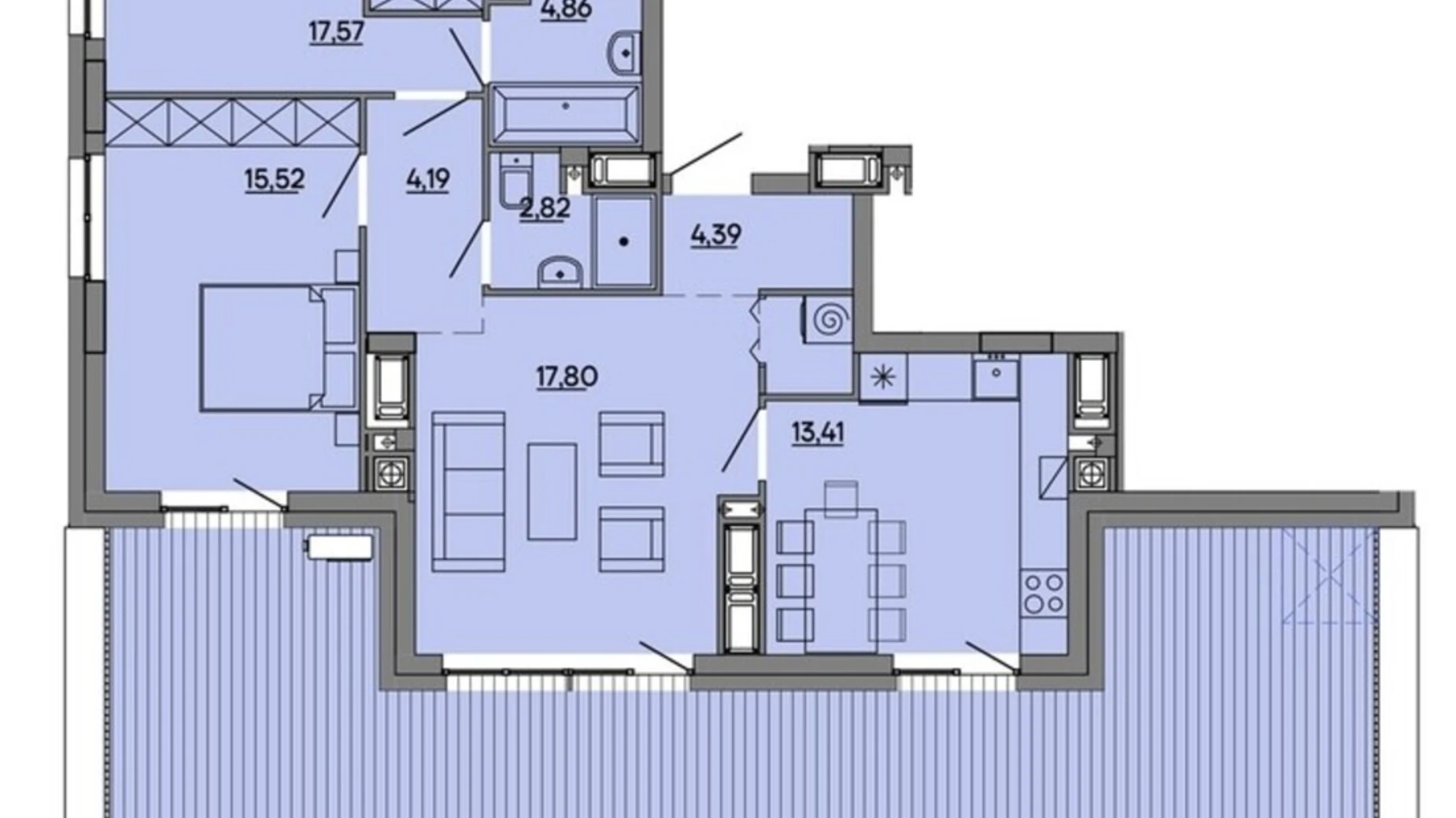 Продается 3-комнатная квартира 105.34 кв. м в Львове, ул. Миколайчука, 17 - фото 2
