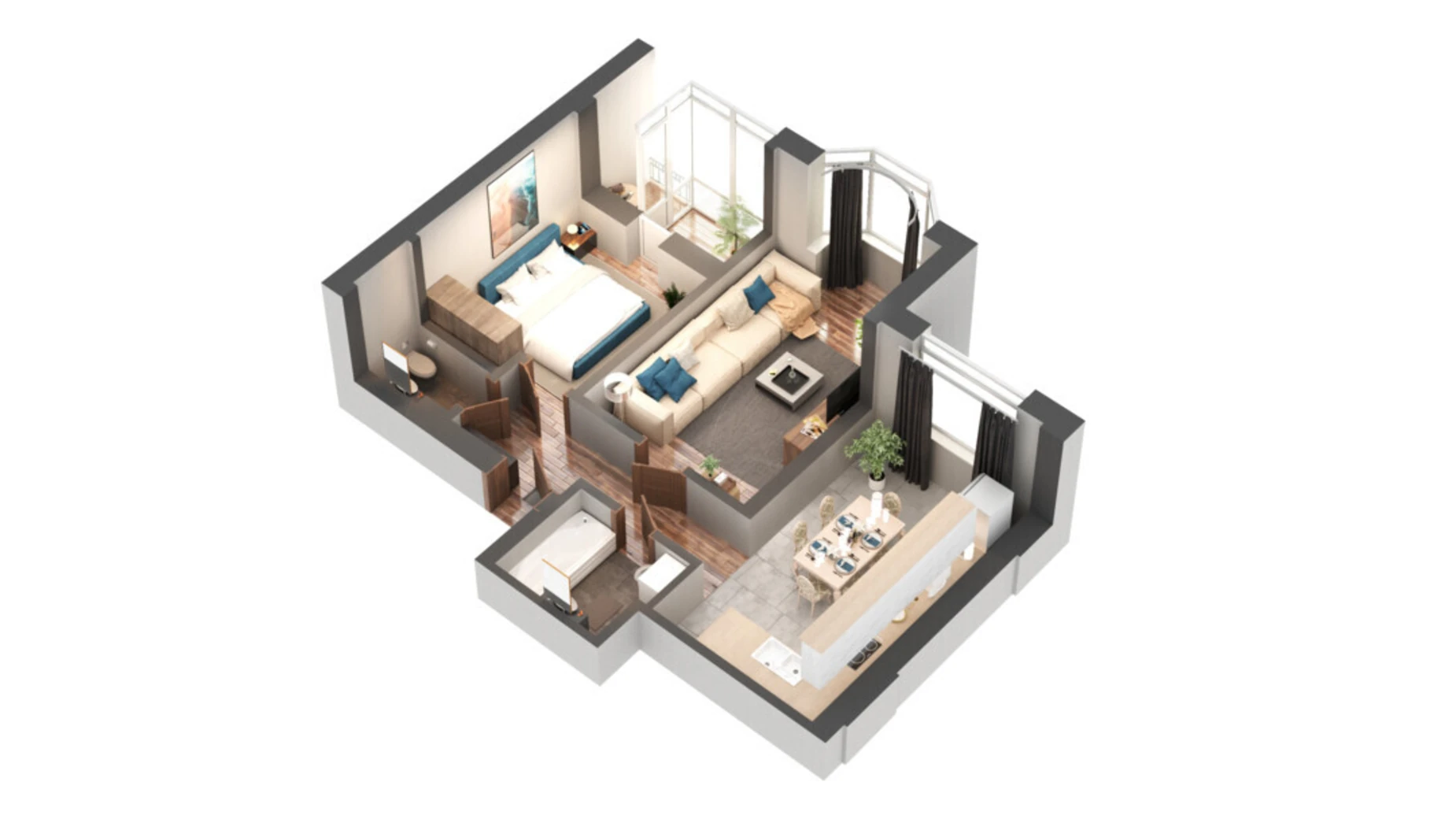 Продается 2-комнатная квартира 59.16 кв. м в Буче, бул. Леонида Бирюкова, 2А - фото 2