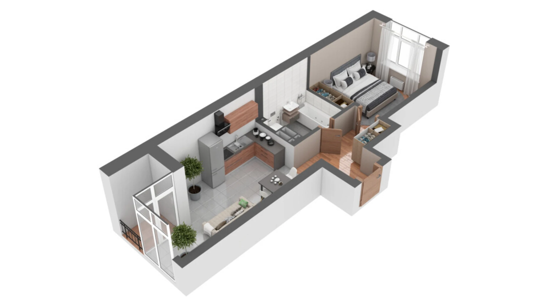 Продается 1-комнатная квартира 40 кв. м в Буче, бул. Леонида Бирюкова, 2А - фото 2