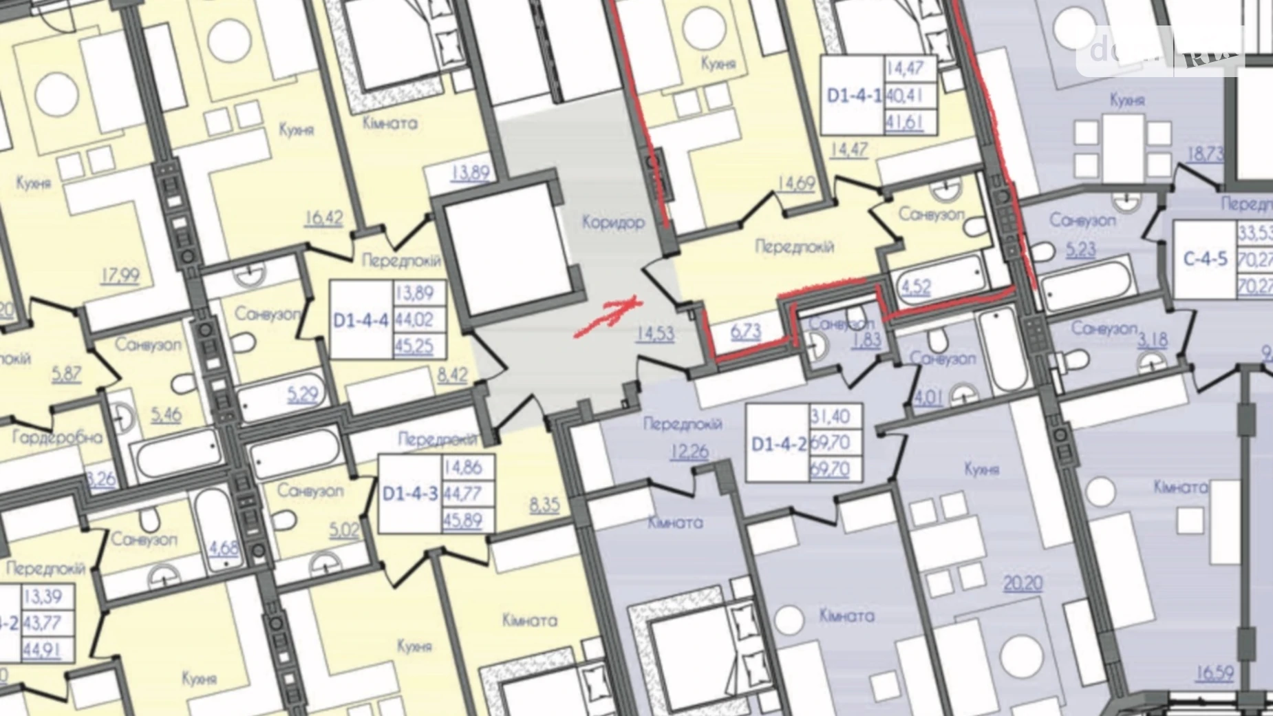 Продается 1-комнатная квартира 40.8 кв. м в Одессе, Фонтанская дор., 62К - фото 2