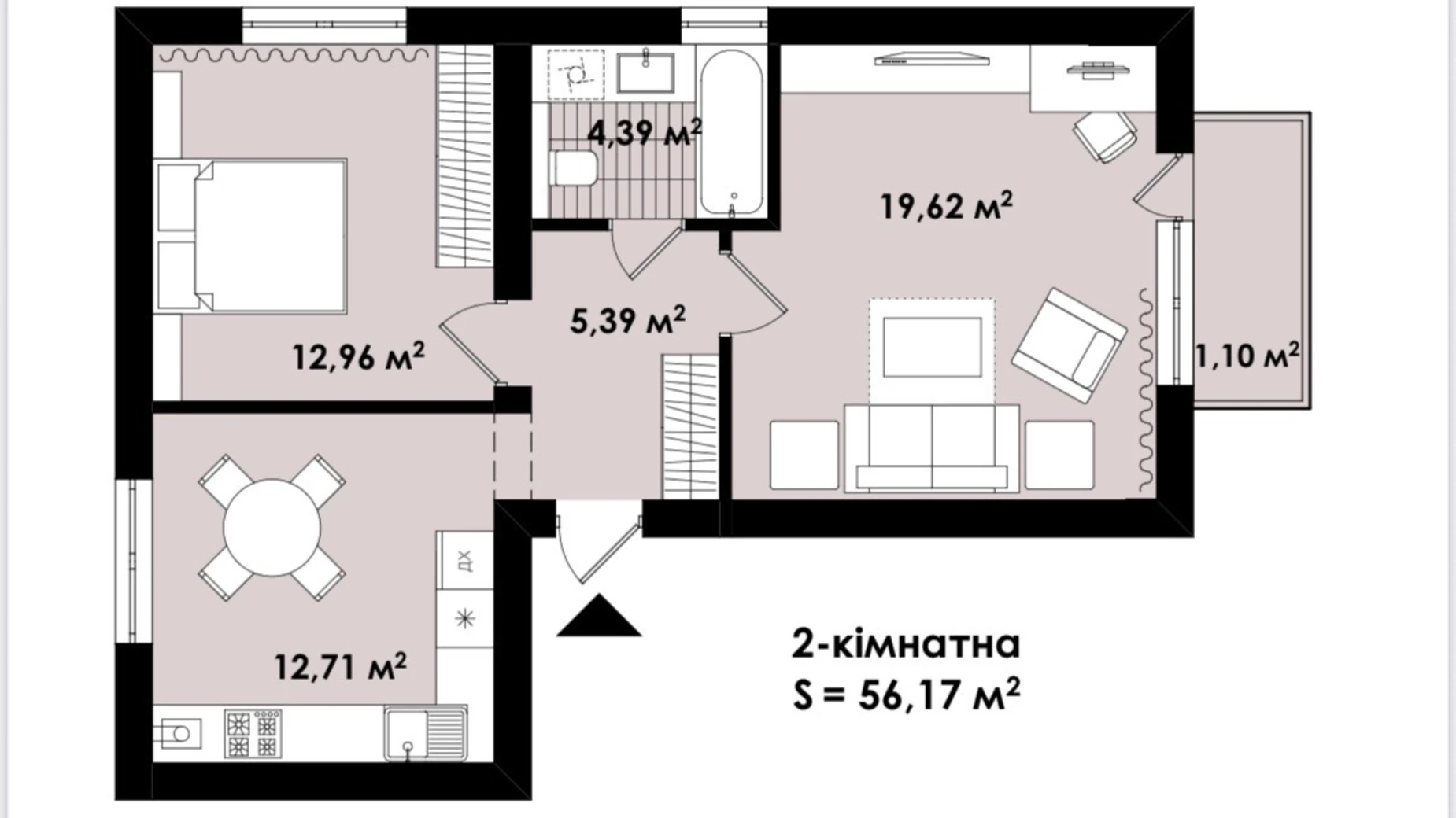 Продается 2-комнатная квартира 56 кв. м в Ровно, ул. Назара Небожинского(Павлюченко) - фото 3