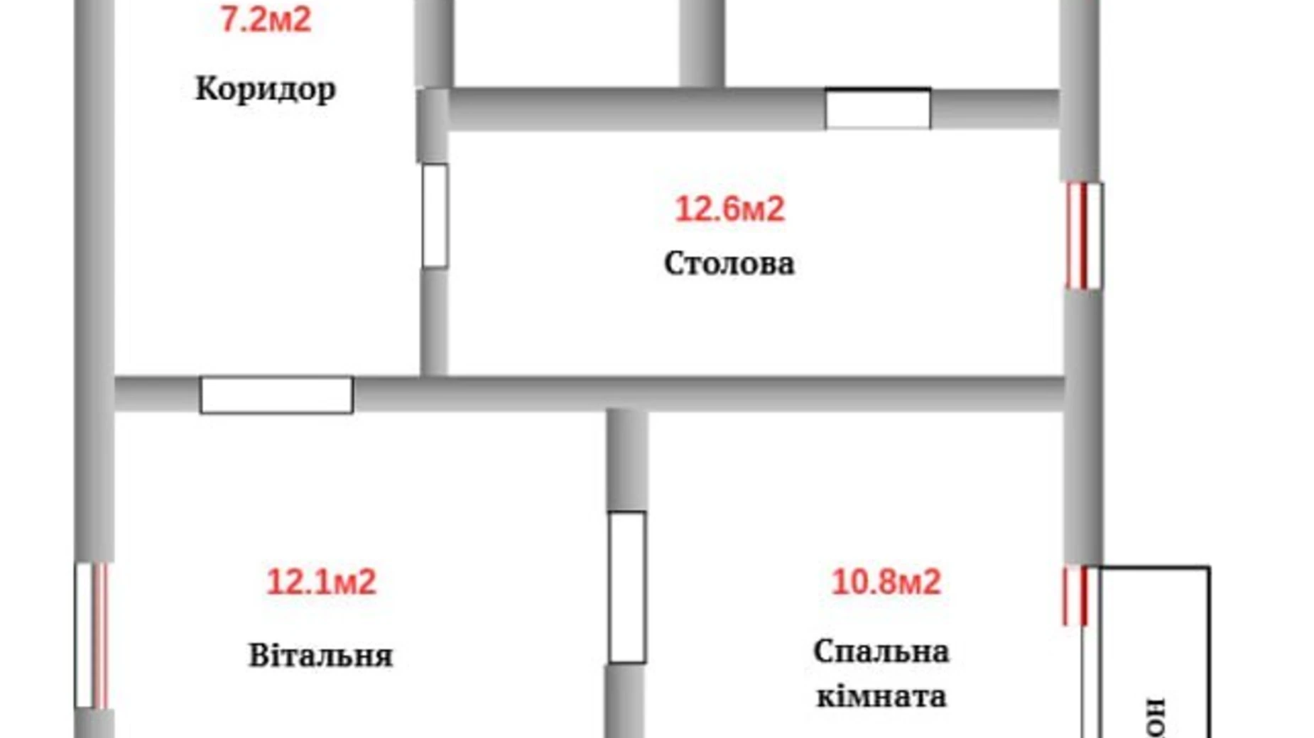 Продается 3-комнатная квартира 53.58 кв. м в Киеве, ул. Академика Щусева, 2/19 - фото 2
