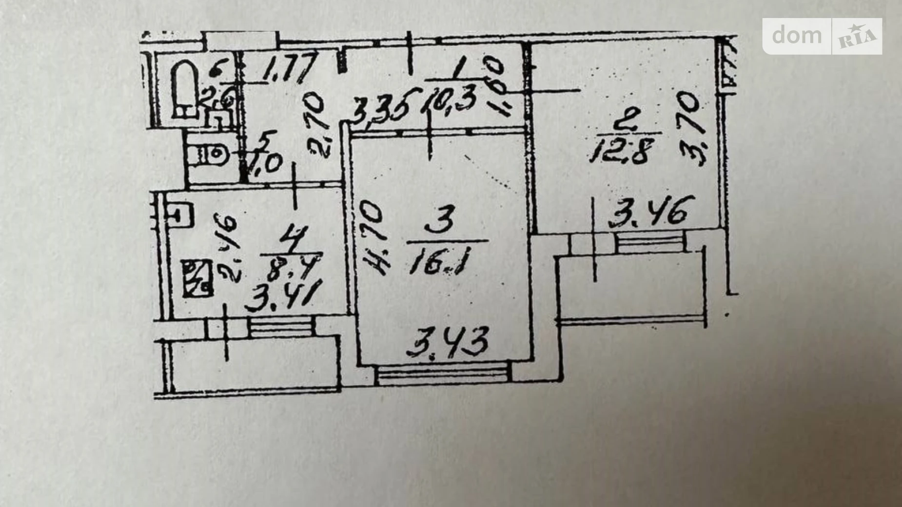 Продается 2-комнатная квартира 55.4 кв. м в Киеве, просп. Николая  Бажана, 9Д - фото 2