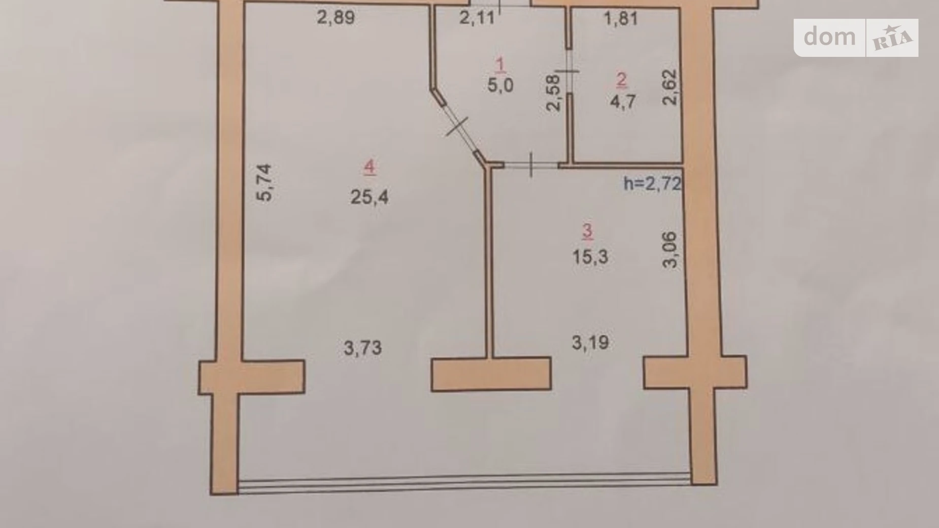 Продается 1-комнатная квартира 50.4 кв. м в Хмельницком, ул. Озерная, 4 - фото 4