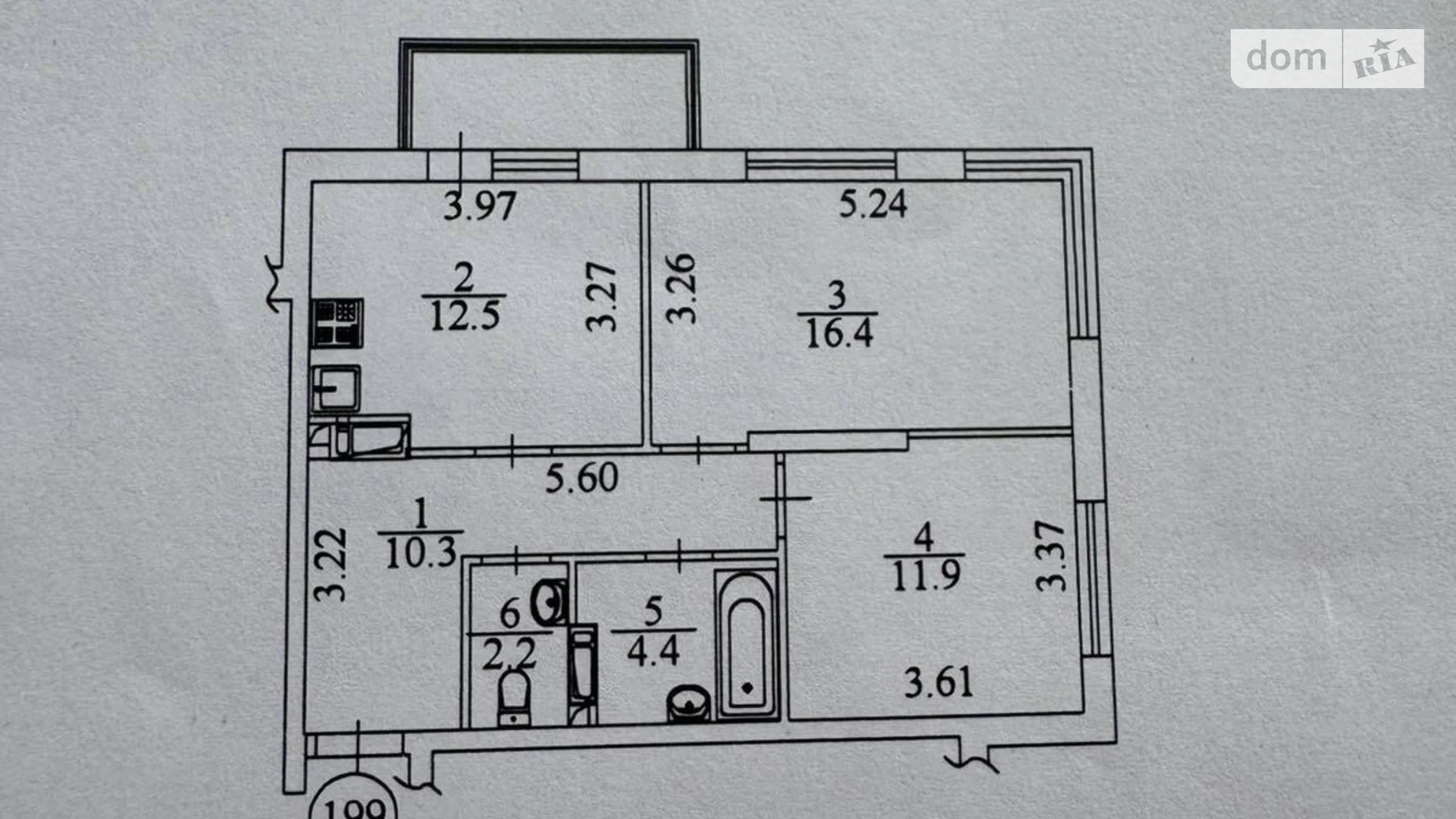 Продается 2-комнатная квартира 61.4 кв. м в Киеве, ул. Академика Заболотного, 15Б - фото 3