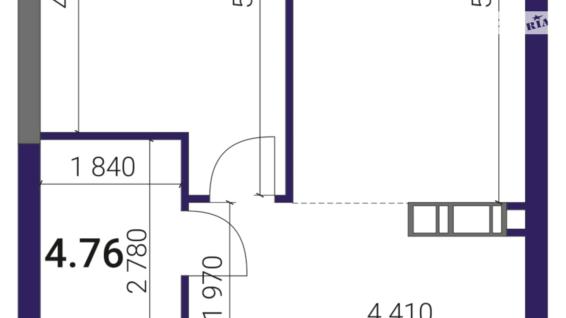 Продается 1-комнатная квартира 45.3 кв. м в Киеве, ул. Причальная, 10 - фото 2