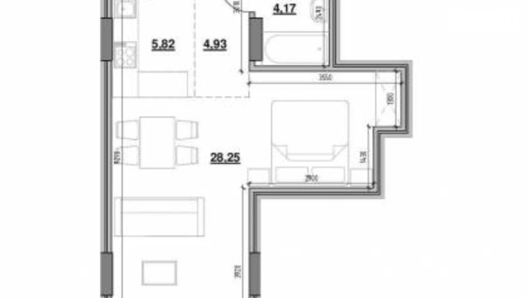 Продается 1-комнатная квартира 43.4 кв. м в Львове, ул. Владимира Янева - фото 3
