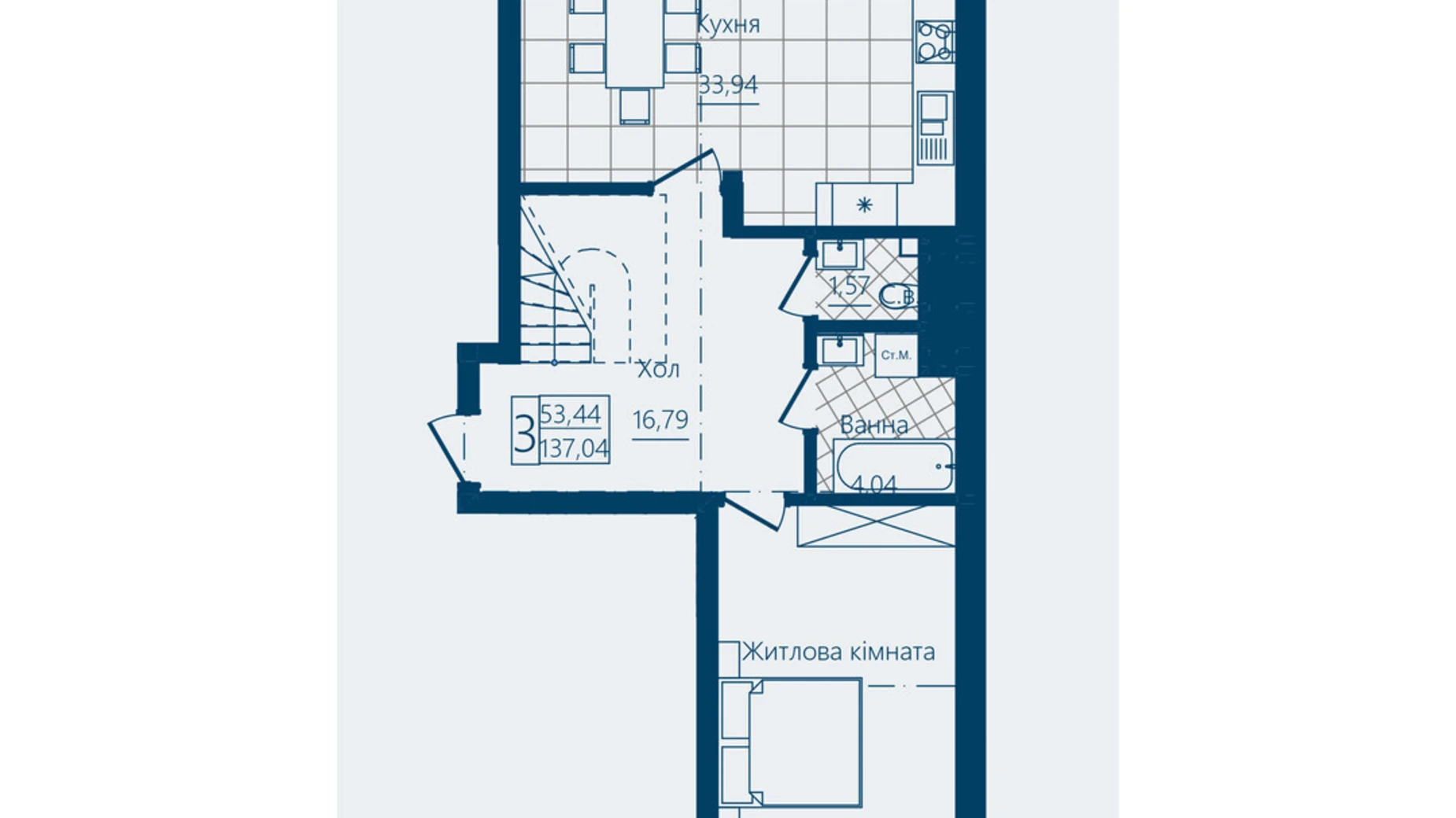 Продается 3-комнатная квартира 137.04 кв. м в Черновцах, цена: 123336 $ - фото 2