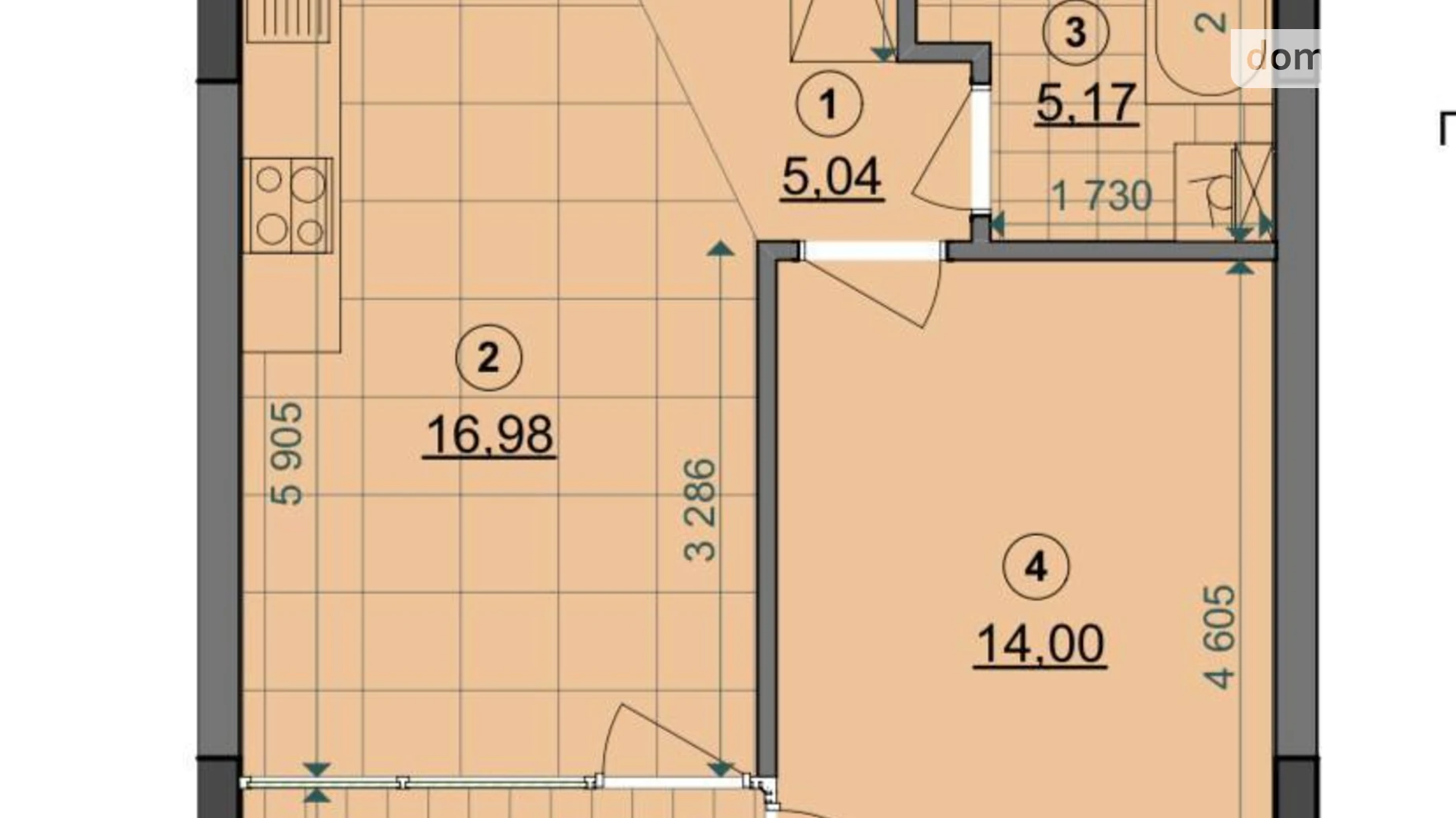 Продается 1-комнатная квартира 46 кв. м в Киеве, ул. Виктора Некрасова(Северо-Сырецкая), 10 - фото 2