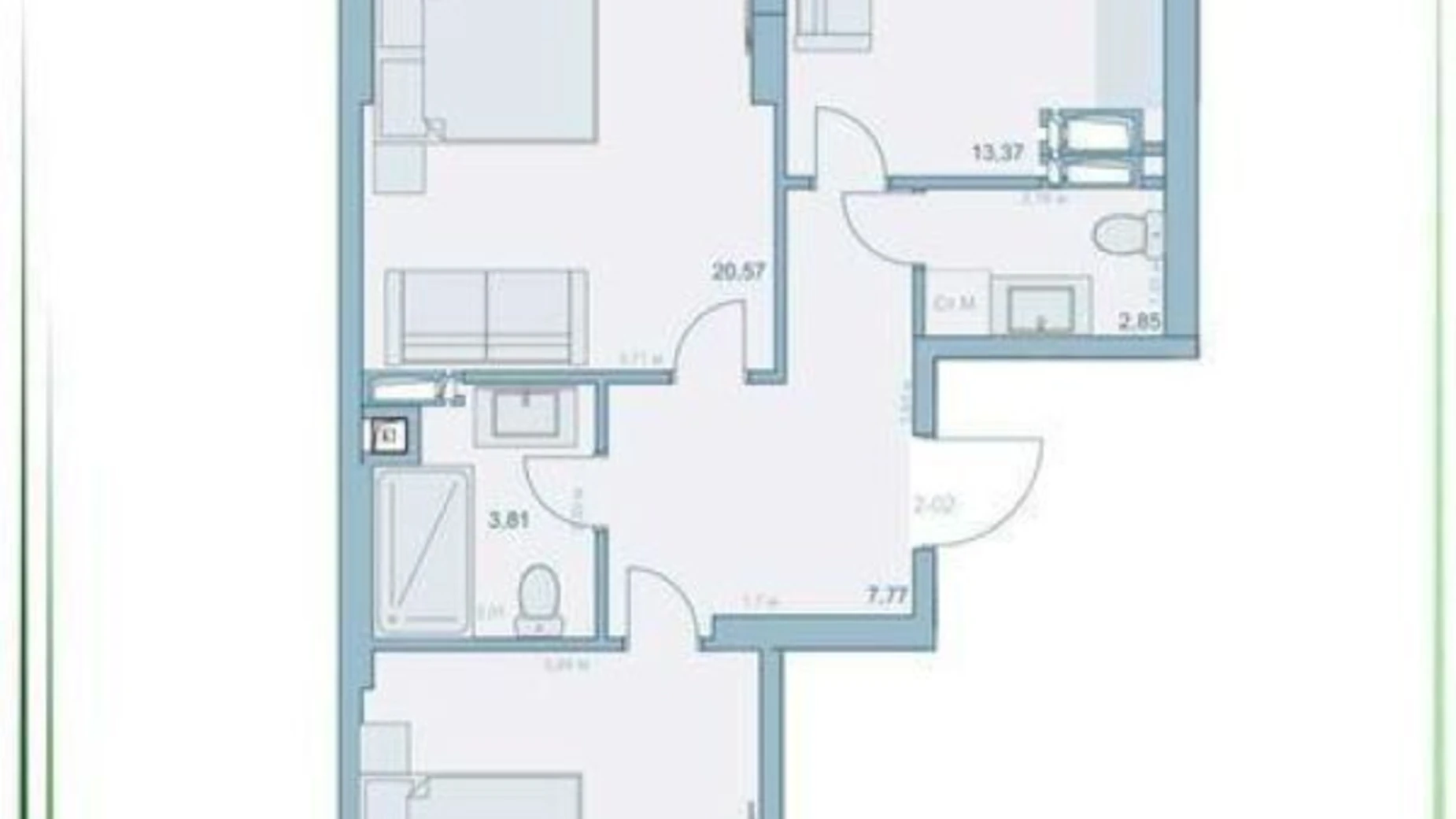 Продается 2-комнатная квартира 68 кв. м в Киеве, ул. Степана Руданского, 9А - фото 3