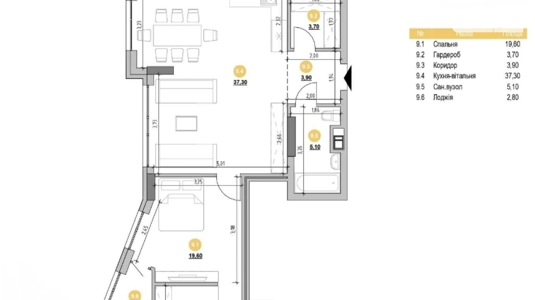 Продается 1-комнатная квартира 72.4 кв. м в Львове, ул. Ярославенко - фото 4
