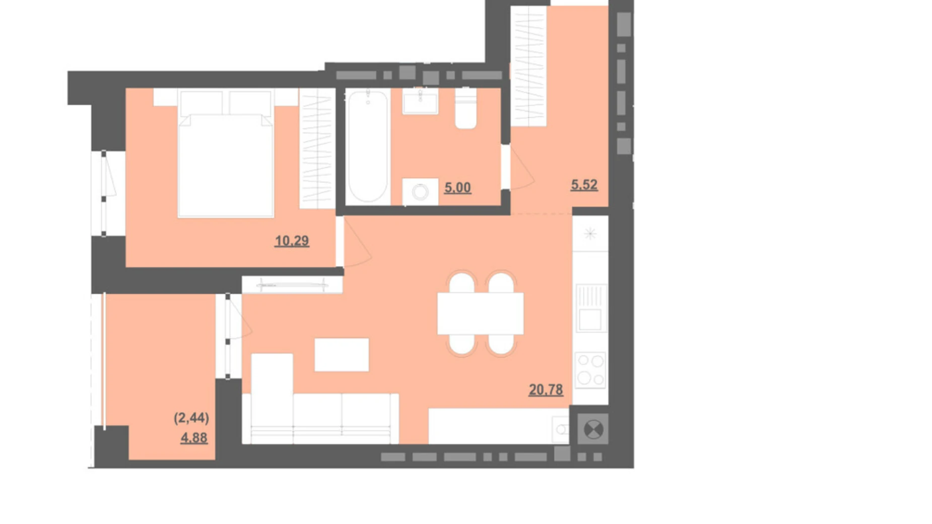 Продается 1-комнатная квартира 39.03 кв. м в Пустомытах, ул. Садовая - фото 2