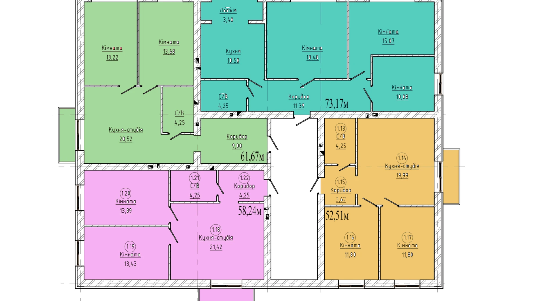 2-комнатная квартира 52.51 кв. м в Тернополе, цена: 34132 $ - фото 2