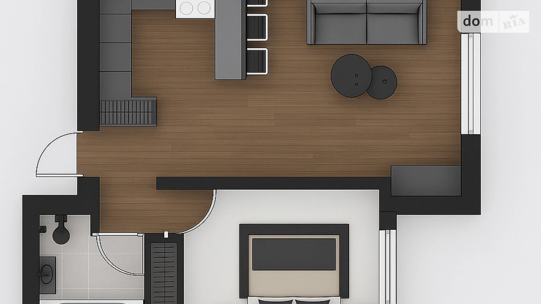 Продається 1-кімнатна квартира 40 кв. м у Минаї, вул. Польова, 14 - фото 2