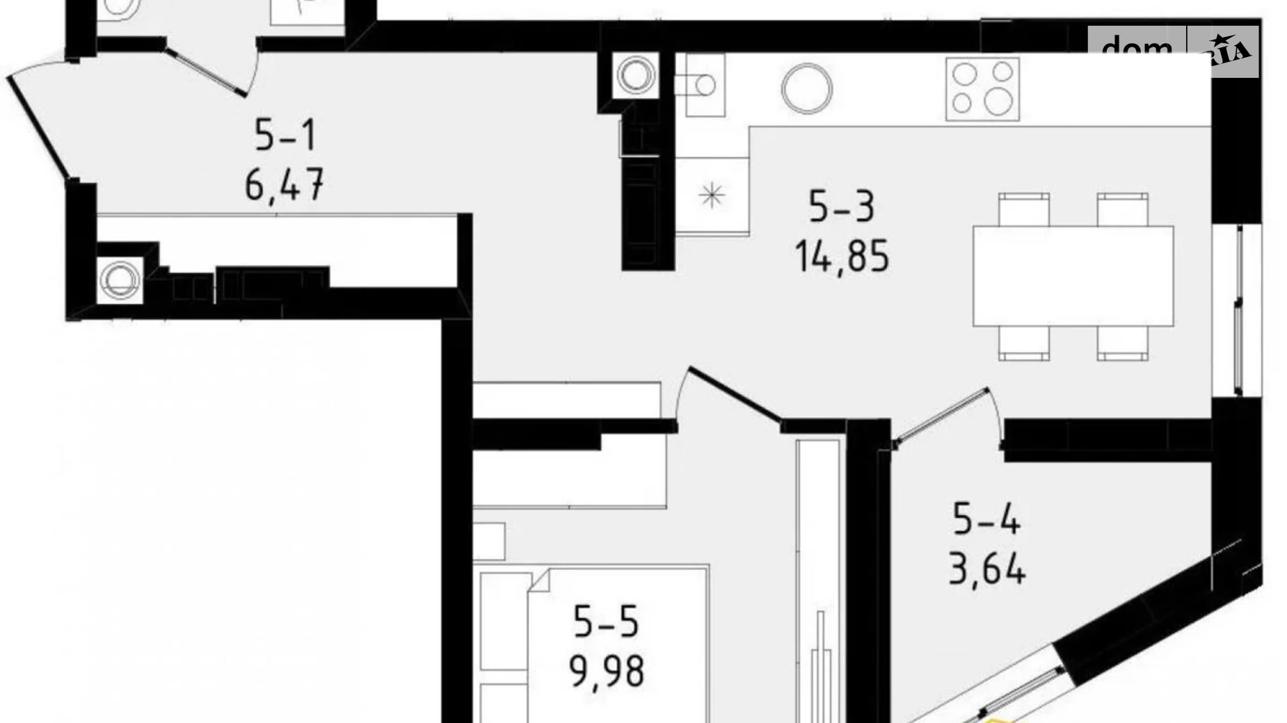 Продается 1-комнатная квартира 40 кв. м в Зубре, ул. Лесная, 51А - фото 2