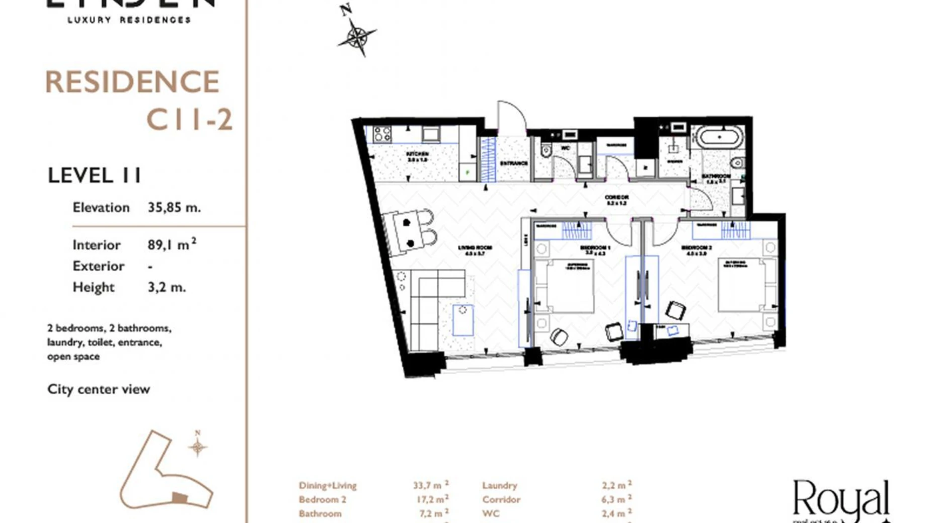 Продается 2-комнатная квартира 87.2 кв. м в Киеве, ул. Лютеранская, 14В - фото 3