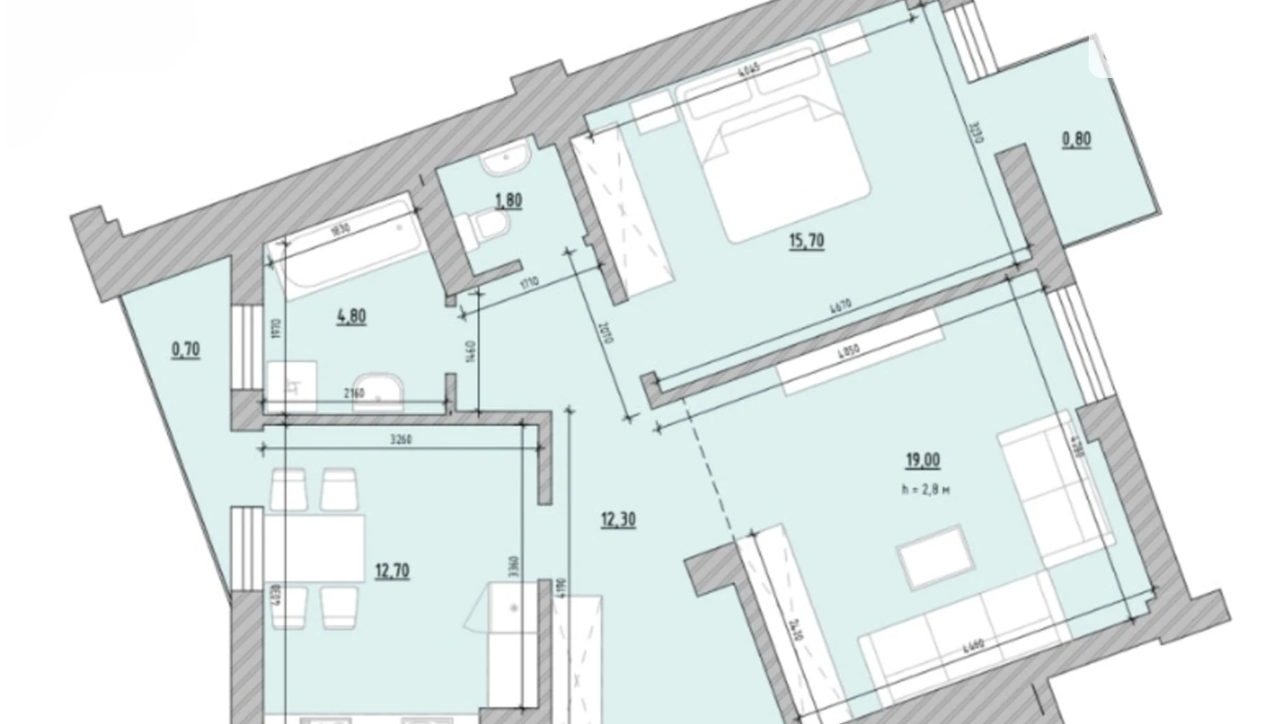 Продается 2-комнатная квартира 68.2 кв. м в, цена: 225065 $ - фото 2
