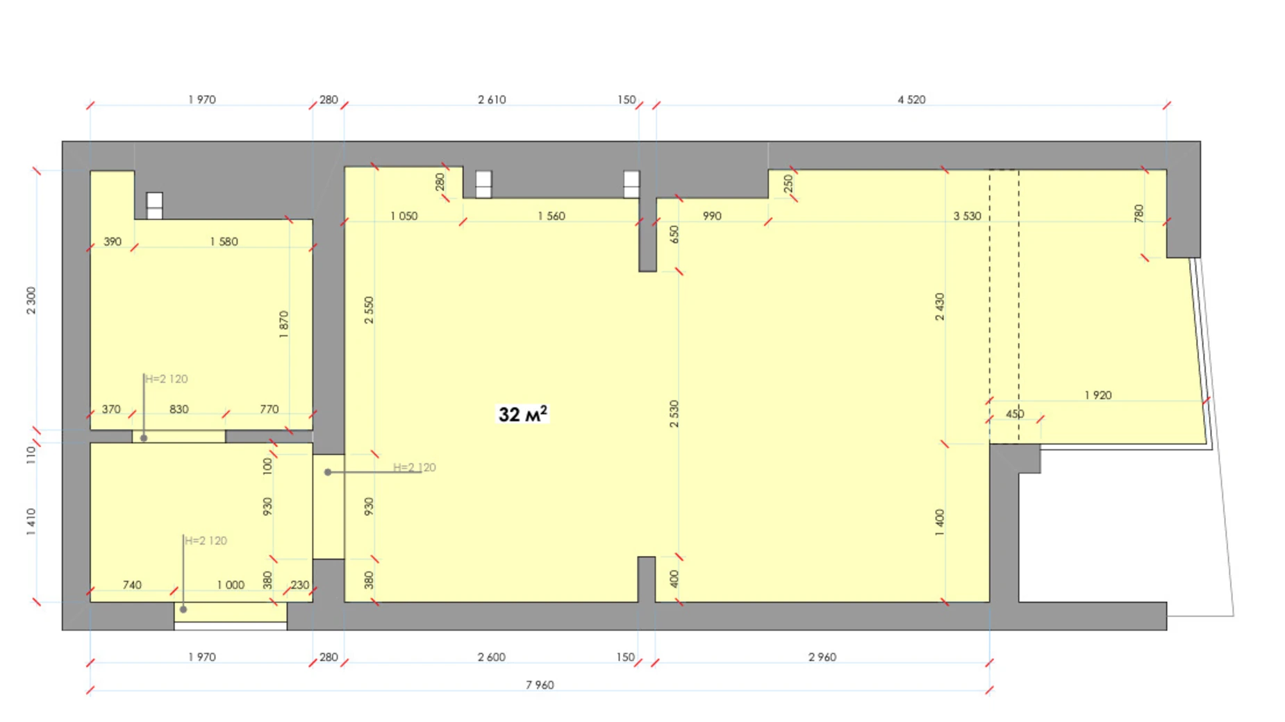Продается 1-комнатная квартира 32.9 кв. м в Львове, ул. Стрыйская - фото 2
