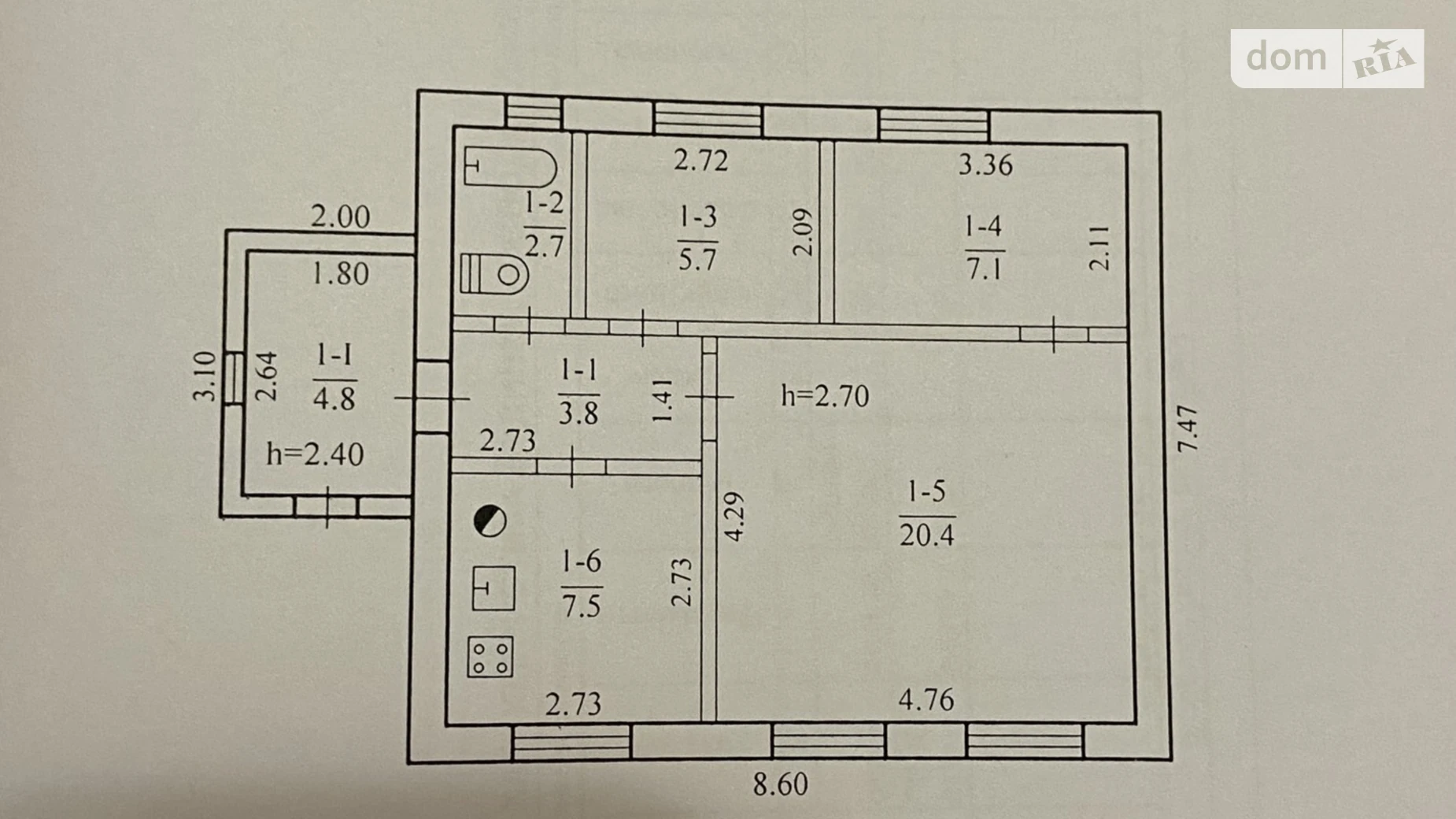 Продается одноэтажный дом 52 кв. м с баней/сауной, цена: 44000 $ - фото 4