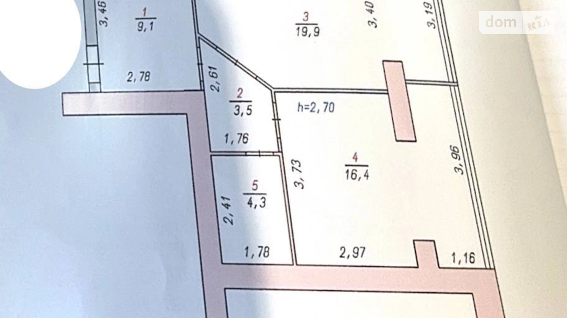 Продается 1-комнатная квартира 54 кв. м в Хмельницком, ул. Заречанская - фото 4