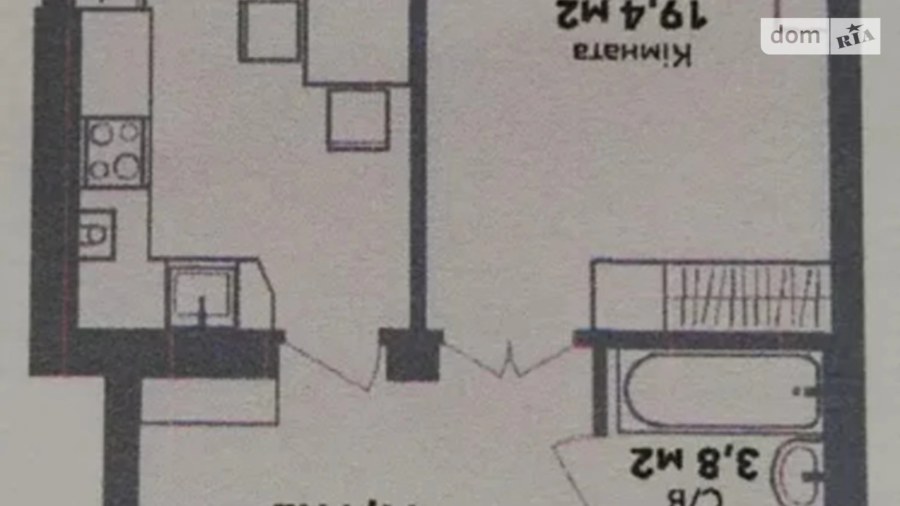 Продается 1-комнатная квартира 55.4 кв. м в Полтаве, просп. Первомайский, 15А - фото 3