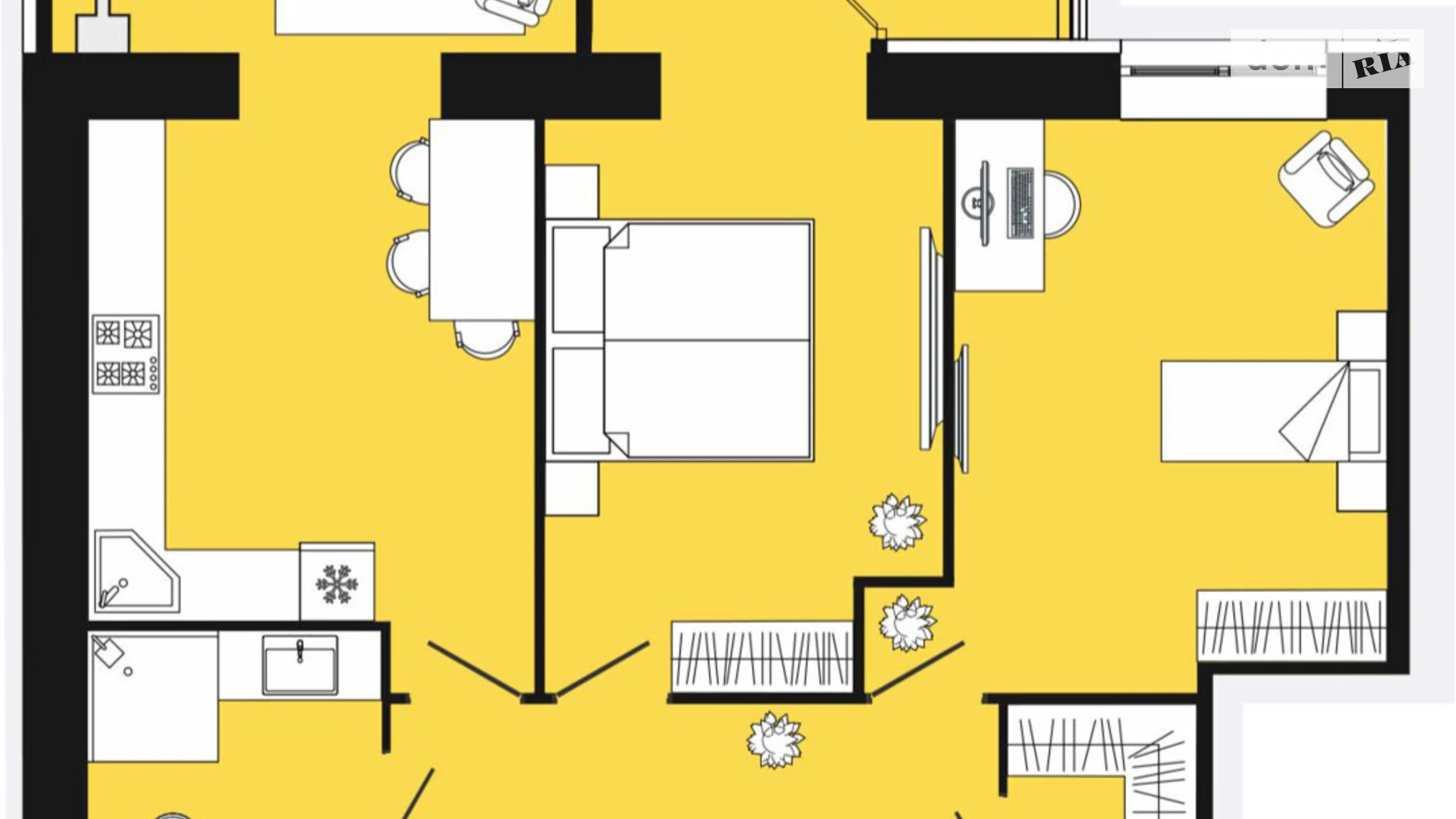 Продается 3-комнатная квартира 69.1 кв. м в Слобожанском, ул. Содружества, 10 - фото 2