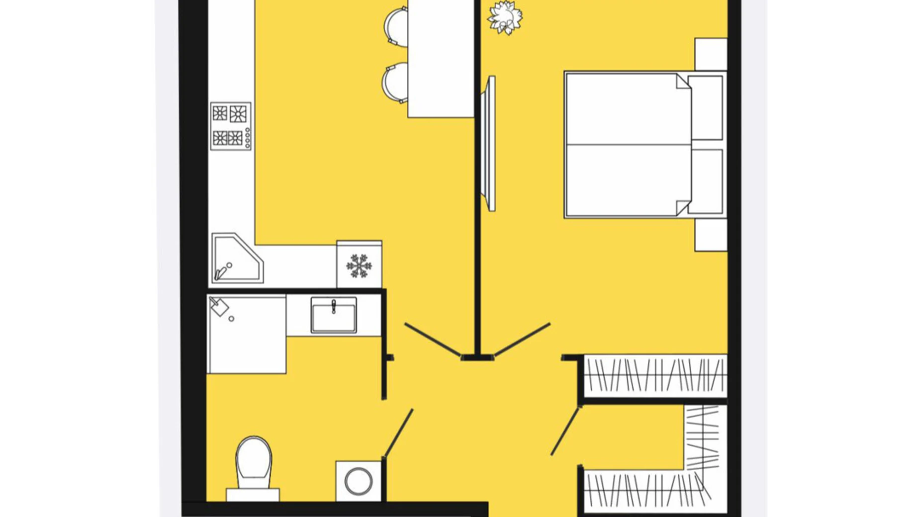Продается 1-комнатная квартира 50.3 кв. м в Слобожанском, ул. Содружества, 10 - фото 2