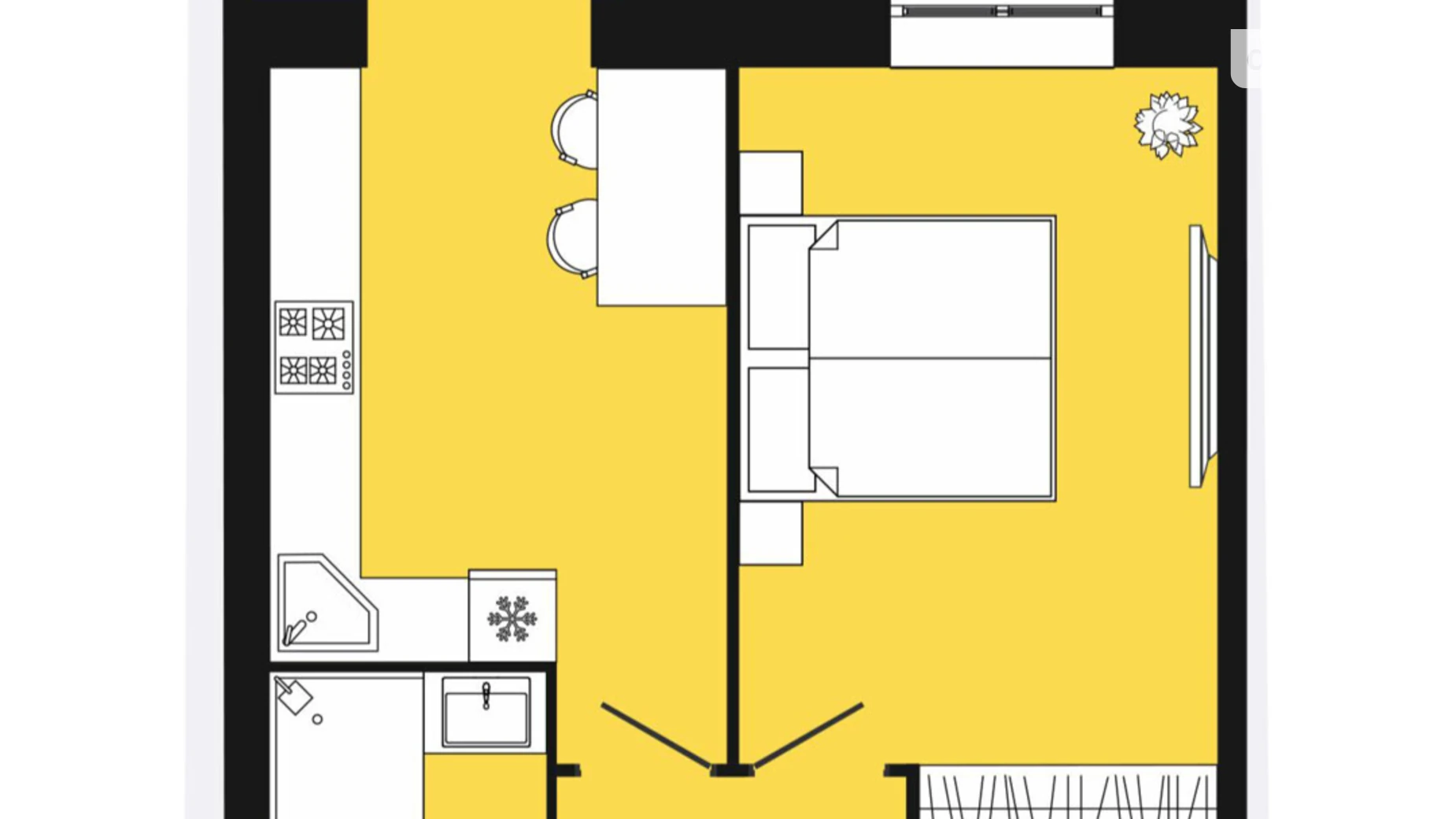 Продается 1-комнатная квартира 52 кв. м в Слобожанском, ул. Содружества, 10 - фото 2