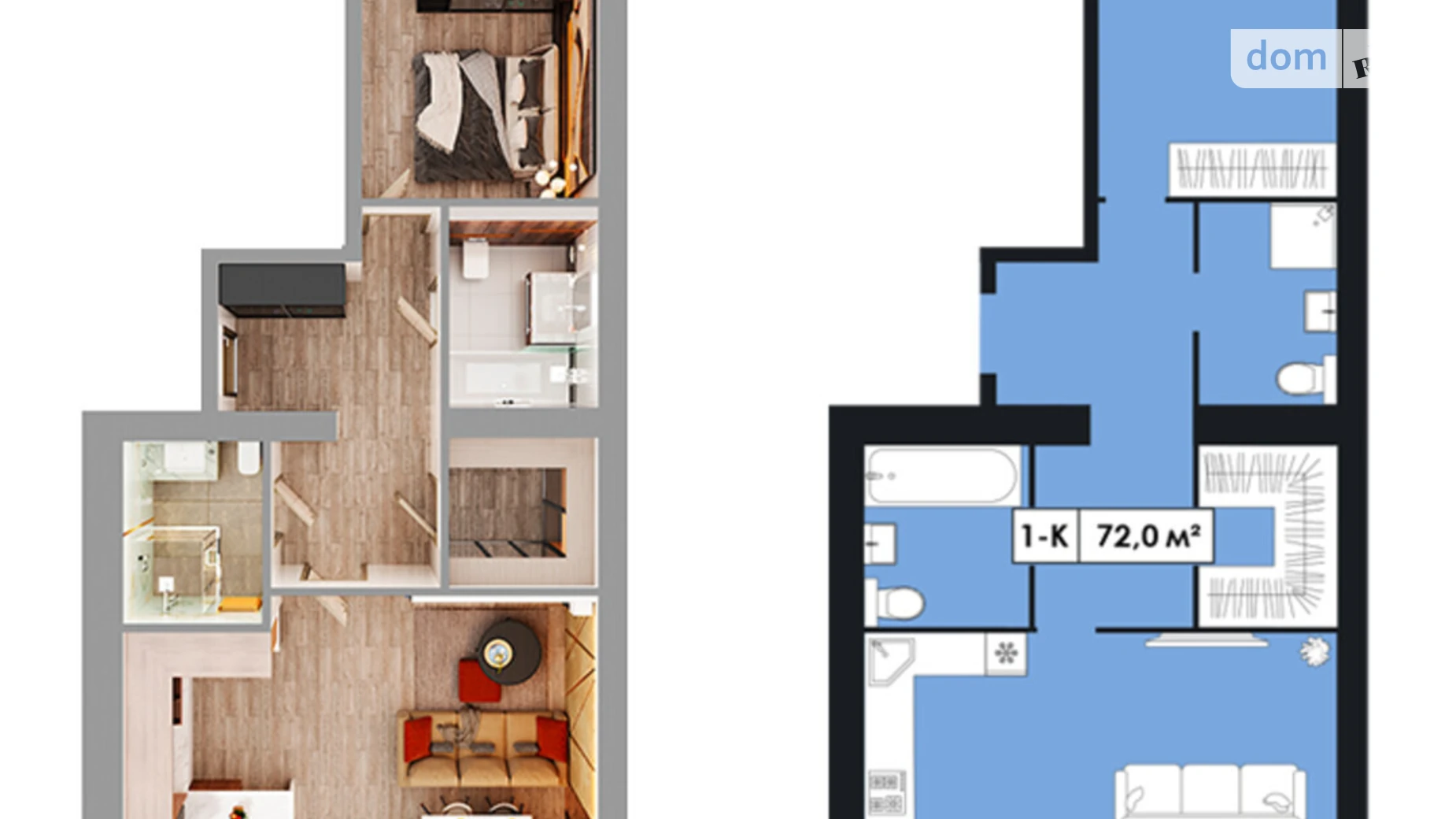 Продается 1-комнатная квартира 72 кв. м в Днепре, цена: 63360 $ - фото 2