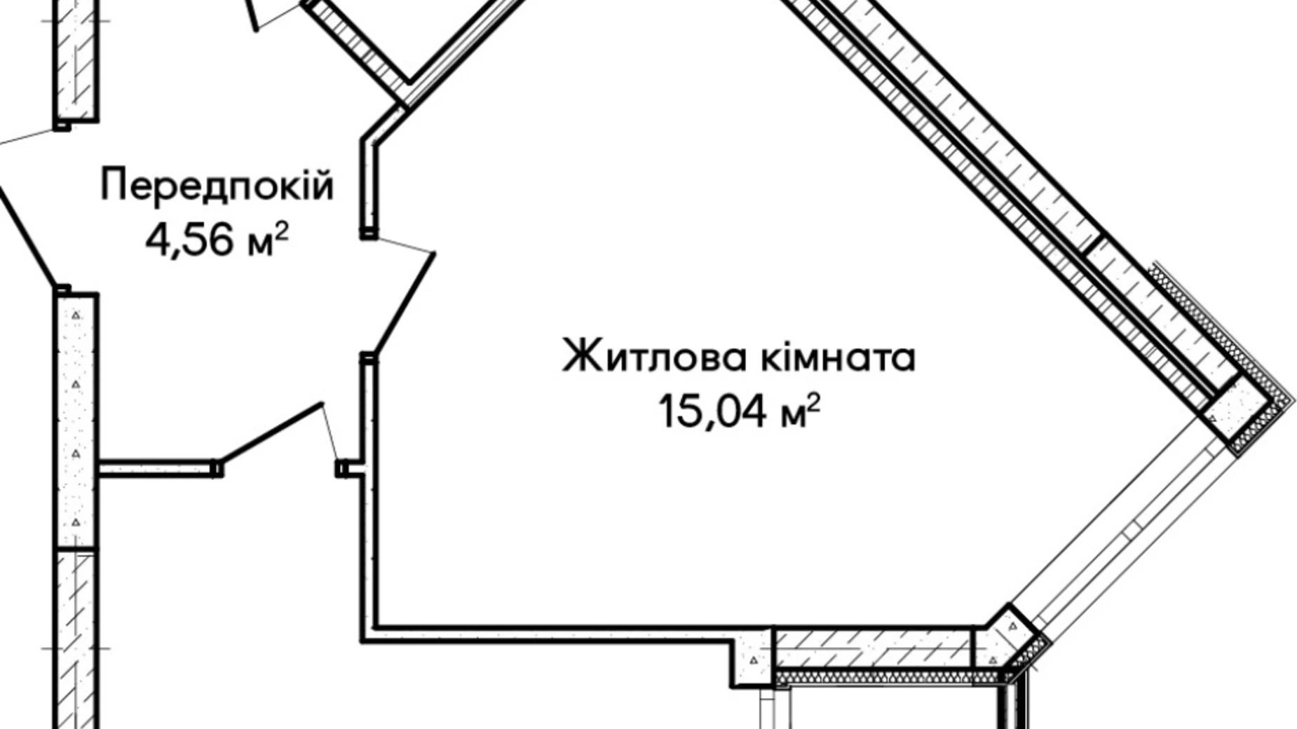 Продается 1-комнатная квартира 37.62 кв. м в Ирпене, ул. Ольги Кобылянской(Достоевского), 1В/36 - фото 3