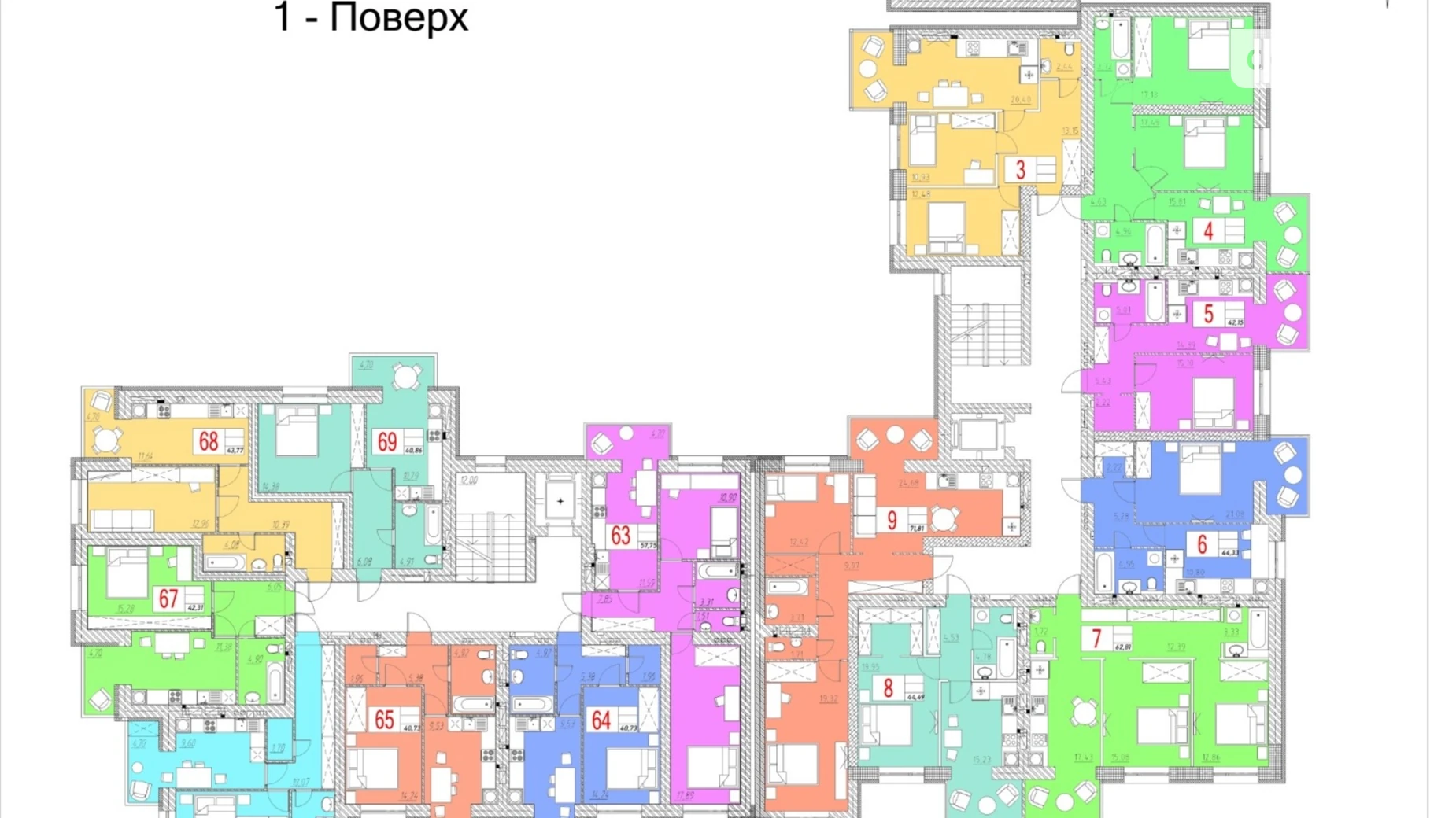 Продается 1-комнатная квартира 42.5 кв. м в Петрикове, ул. Шептицкого - фото 4